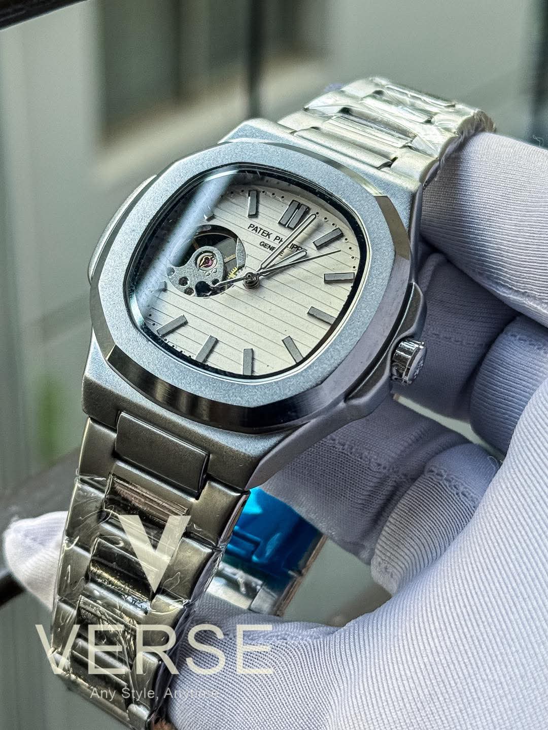 Patek Philippe Nautilus Open Heart Automatic White Dial AA