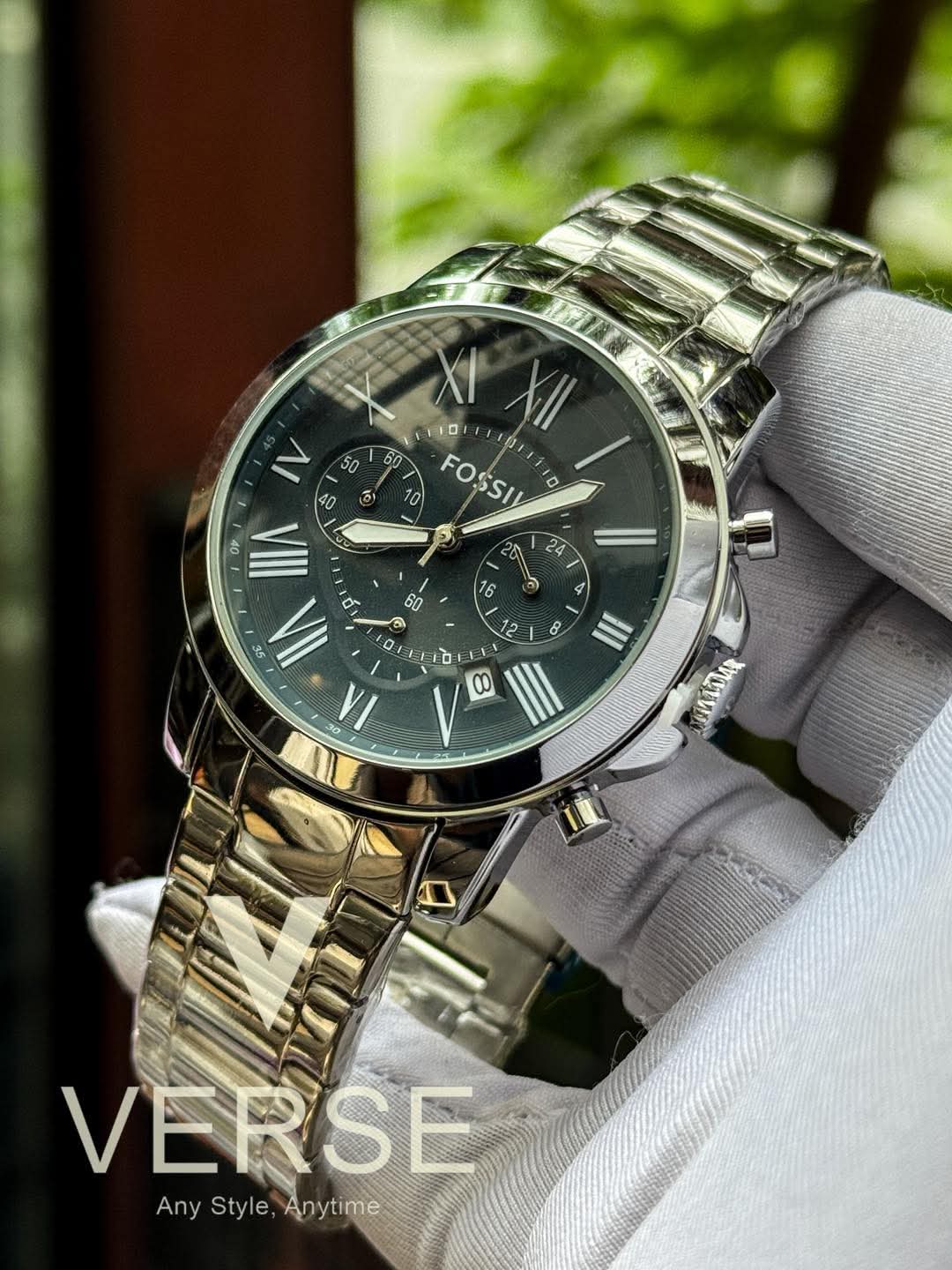 Fossil Grant Chronograph Blue Dial AA