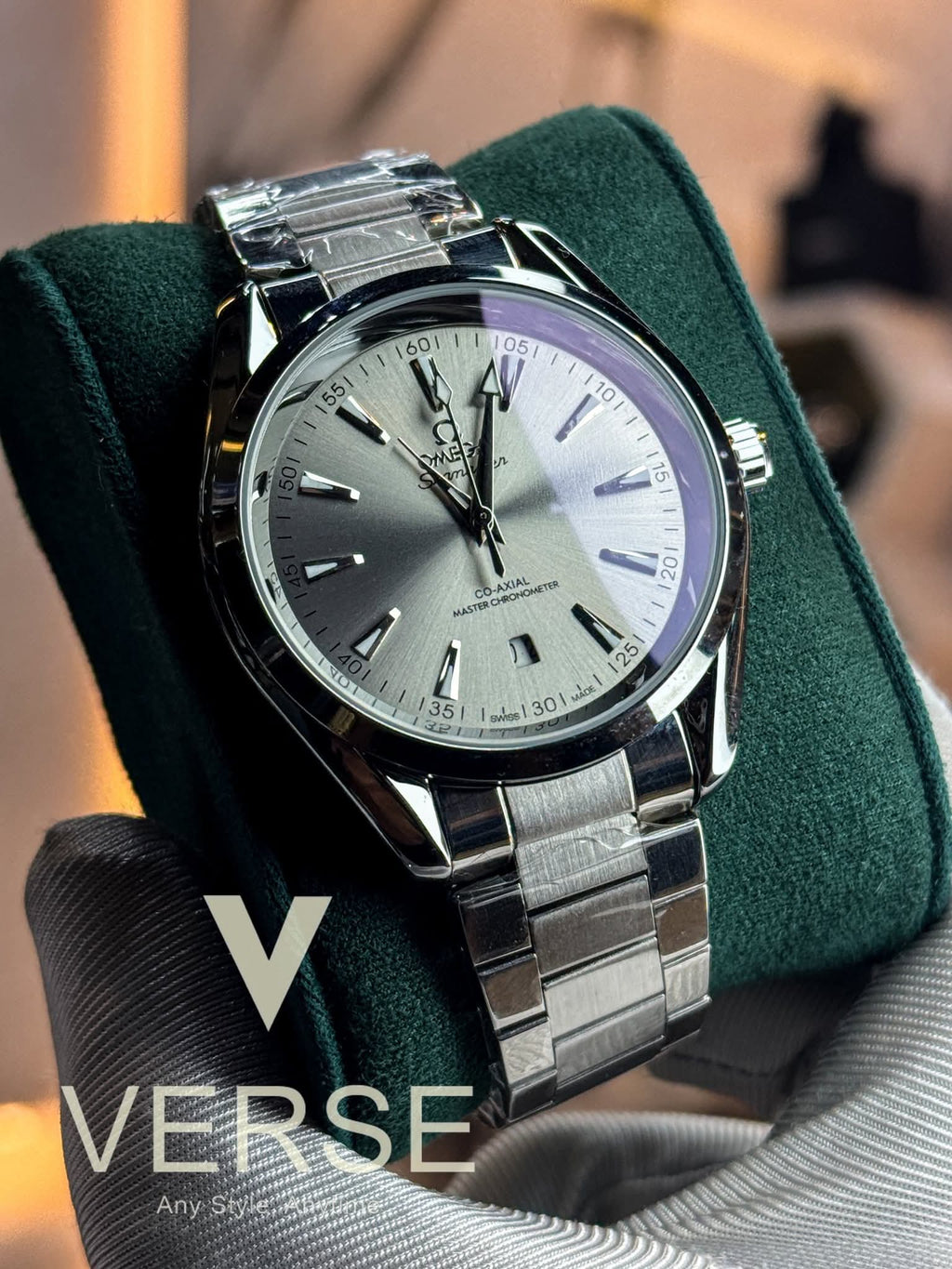 Omega Seamaster AquaTerra Automatic Sunburst Silver Dial AA