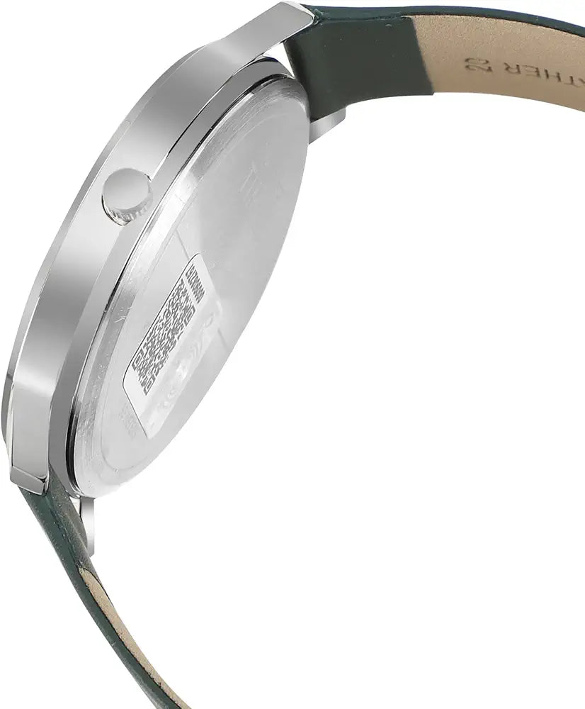 Timex Classics TW0TG8018 Men’s Analog Watch – Black Dial, Green Leather Strap| Timex Classics TW0TG8018