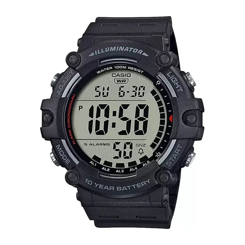 Casio AE-1500WH-1AVDF Gray Tone Men's 100M Digital Black Resin Watch | Casio AE-1500WH-1AVDF