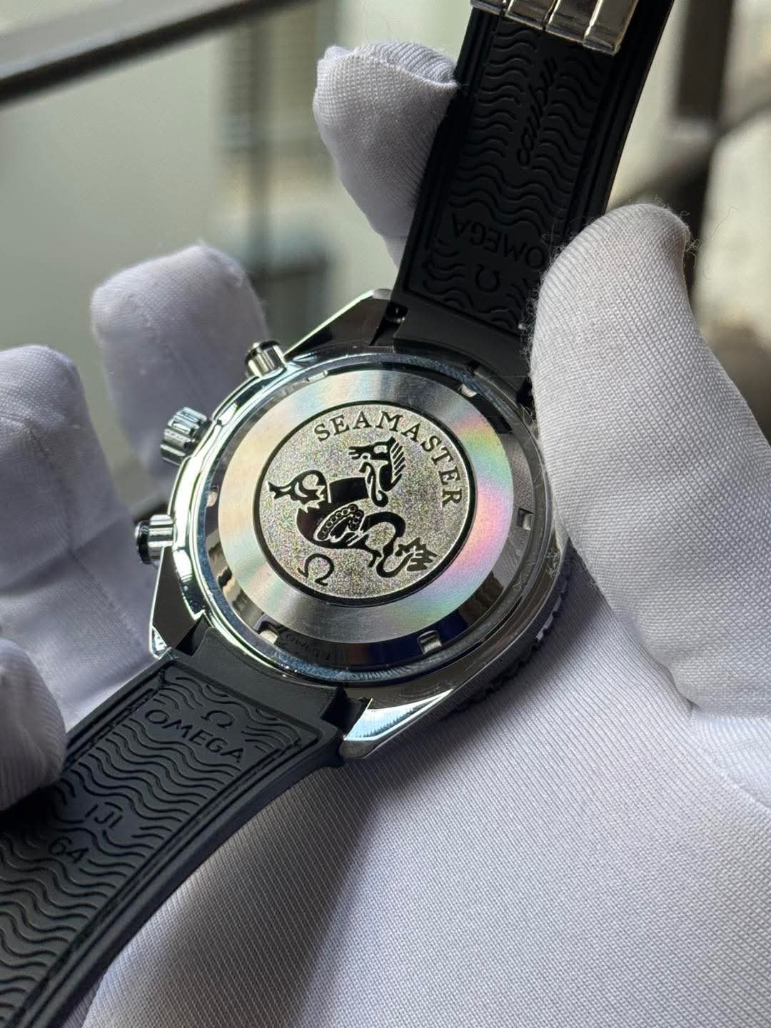 Omega Seamaster Planet Ocean 600M Chronograph Black Belt Black Dial AA