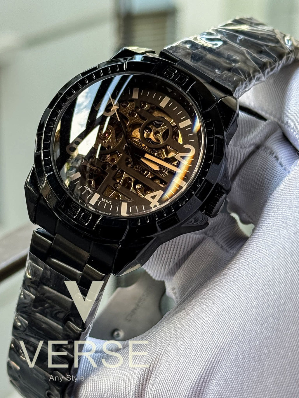 Fossil Automatic Black Chain Brown Dial AA