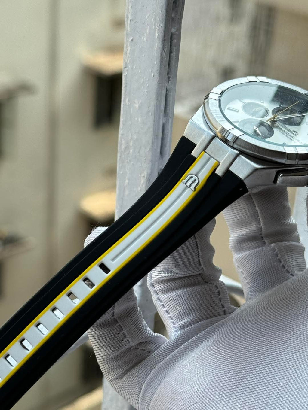 Maurice Lacroix Aikon Chronograph Special Edition Black Yellow Belt AA