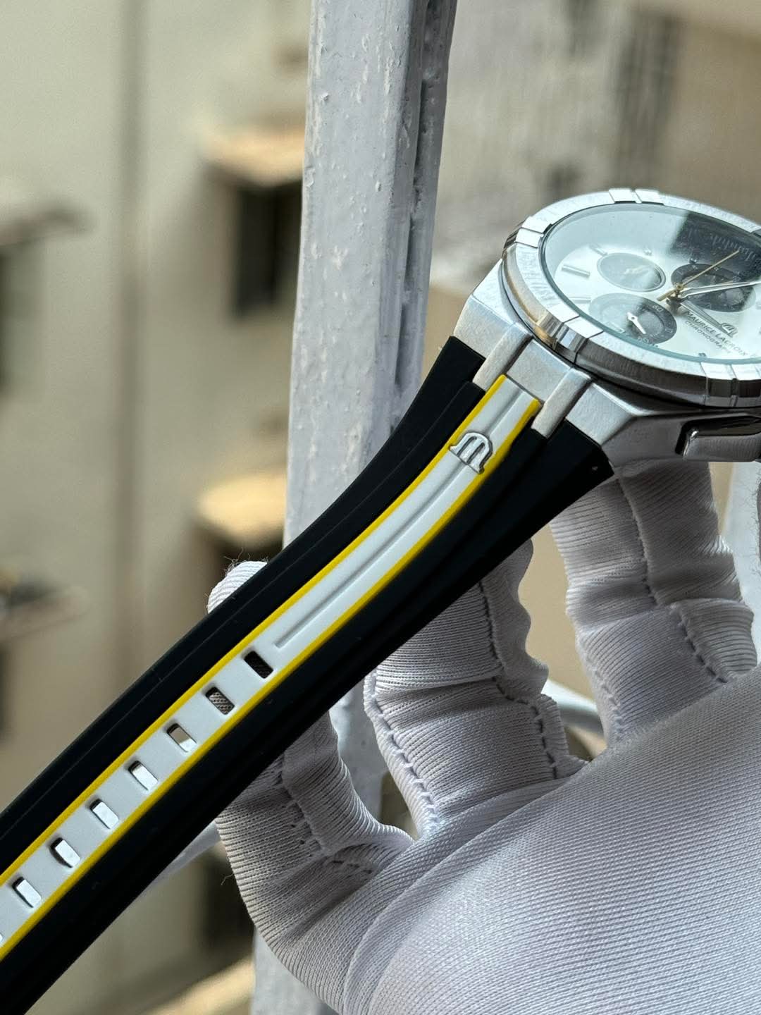 Maurice Lacroix Aikon Chronograph Special Edition Black Yellow Belt AA