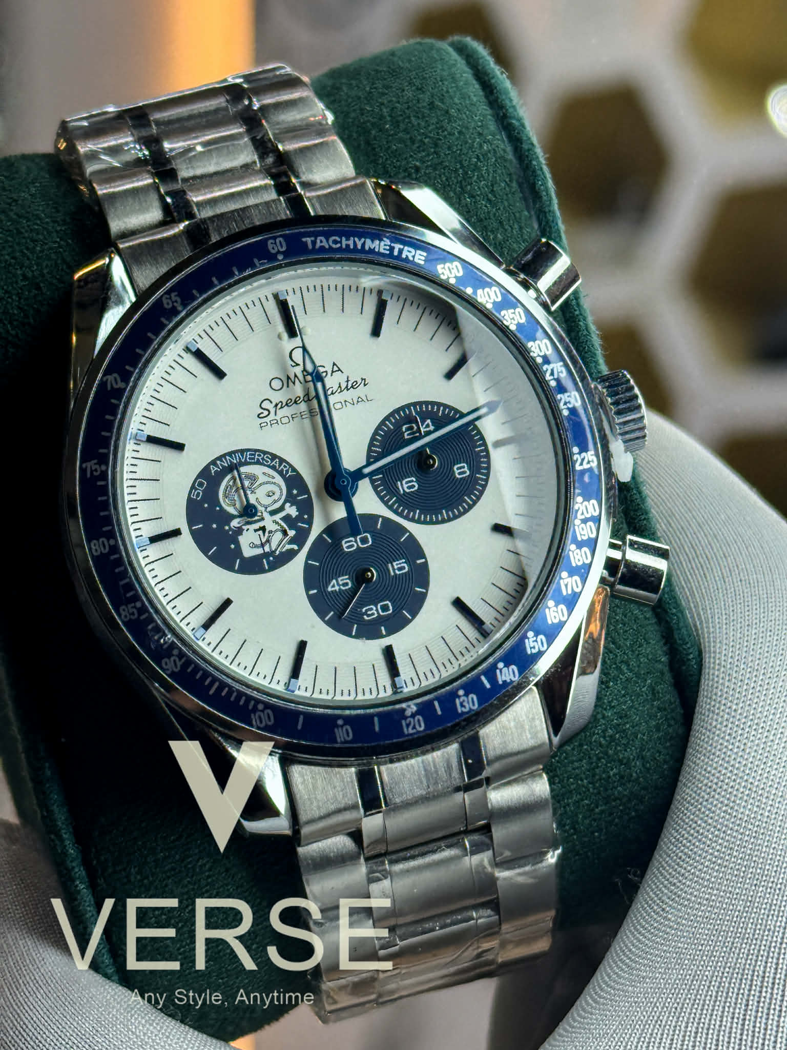 Omega Speedmaster “Silver Snoopy Award” 50th Anniversary Chronograph – Silver Dial AA