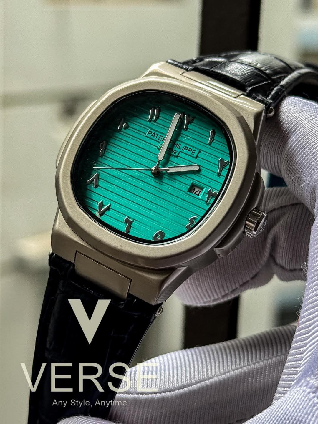 Patek Philippe Arabic Aura Black Belt Tiffany Dial AA