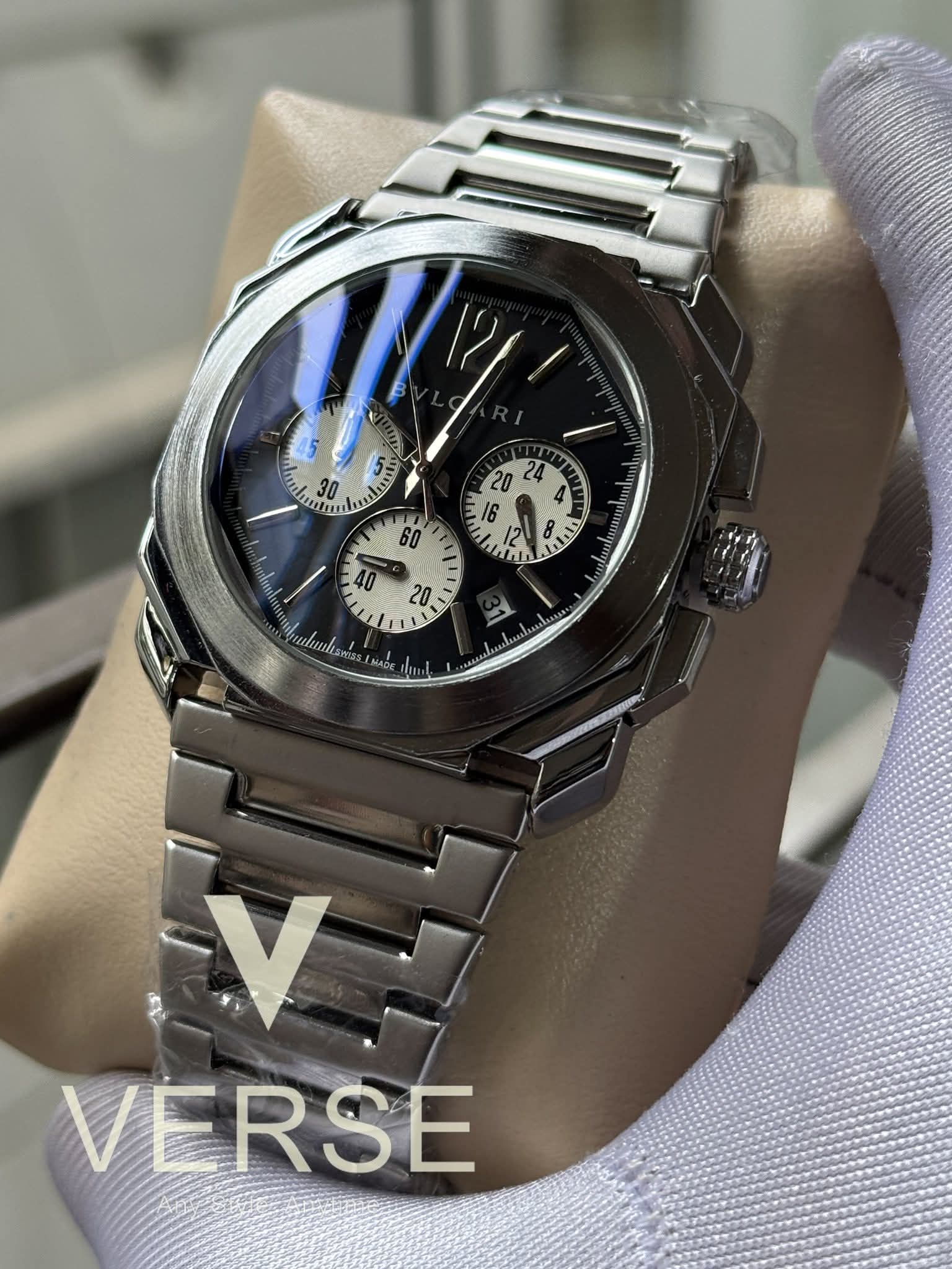 BVLGARI Octo Finissimo Chronograph BlackDial Black Sub AA