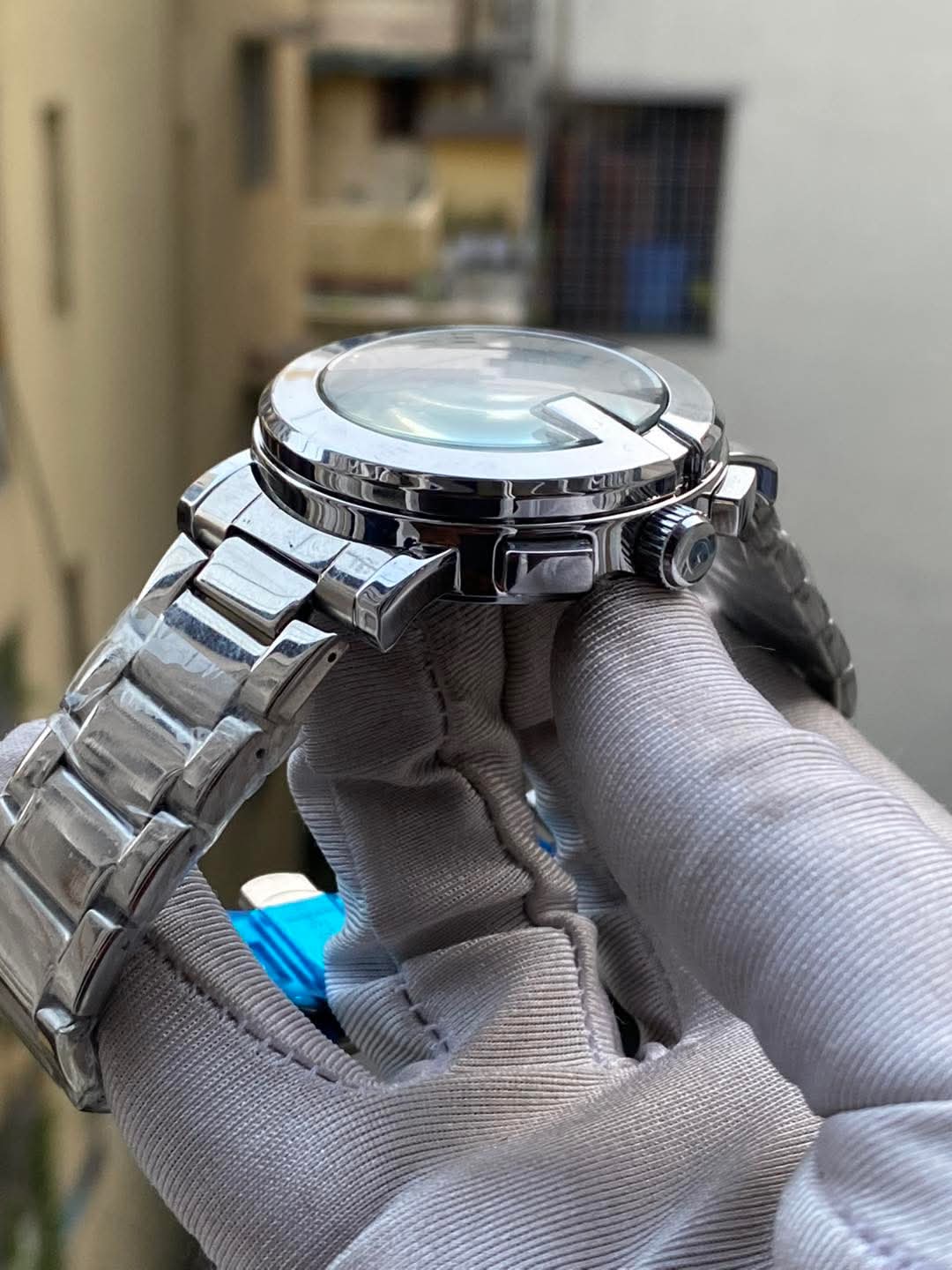 Gucci G-Chronograph Silver Chain Black Dial AA