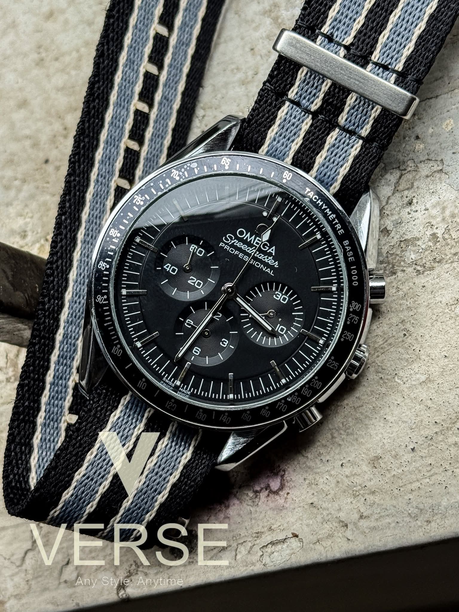 OMEGA BLACK BELT BLACK DIAL FREE NATO STRAP OFFER AA