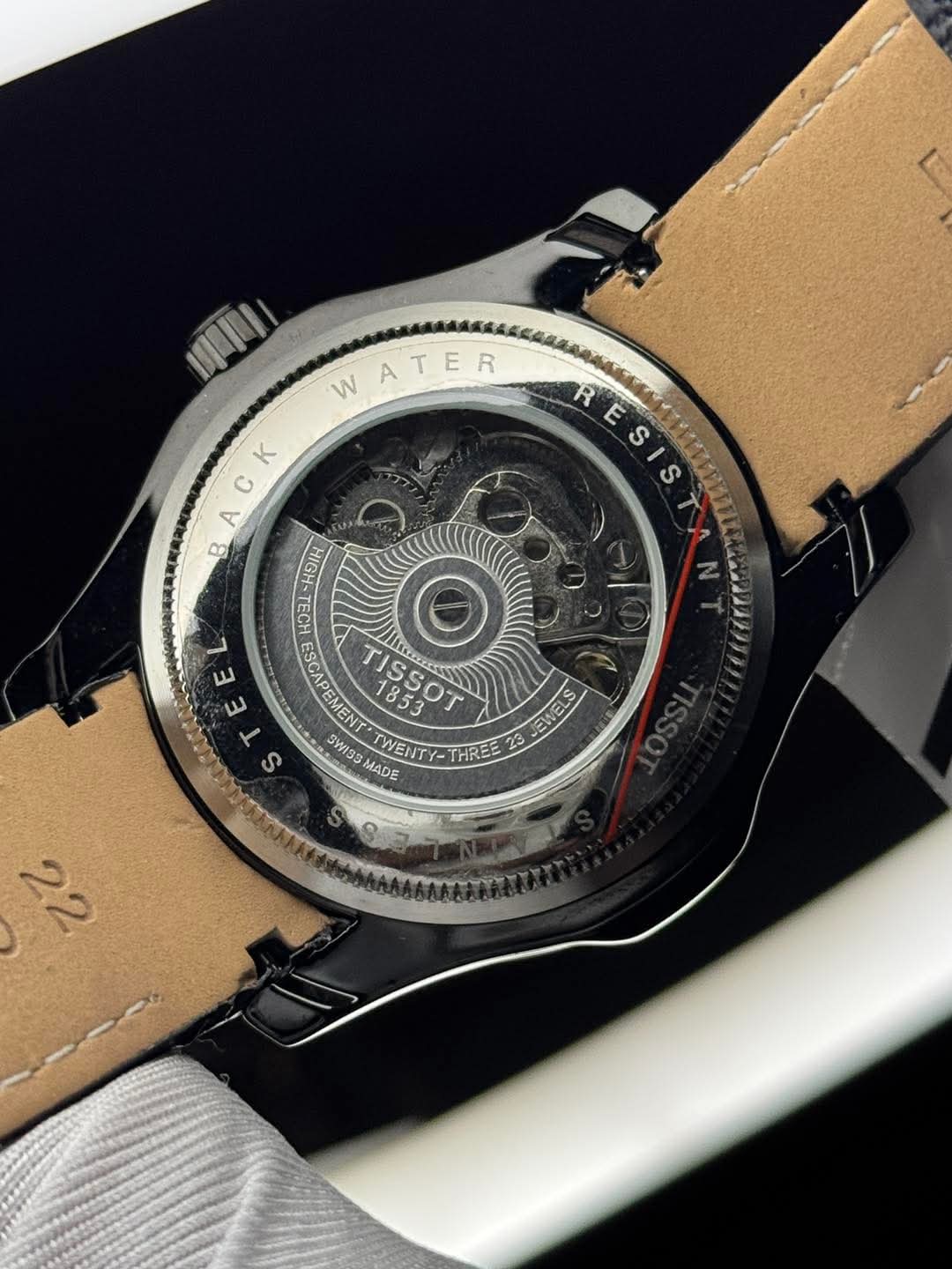 Tissot Automatic Moonphase Black Belt Black Dial AA