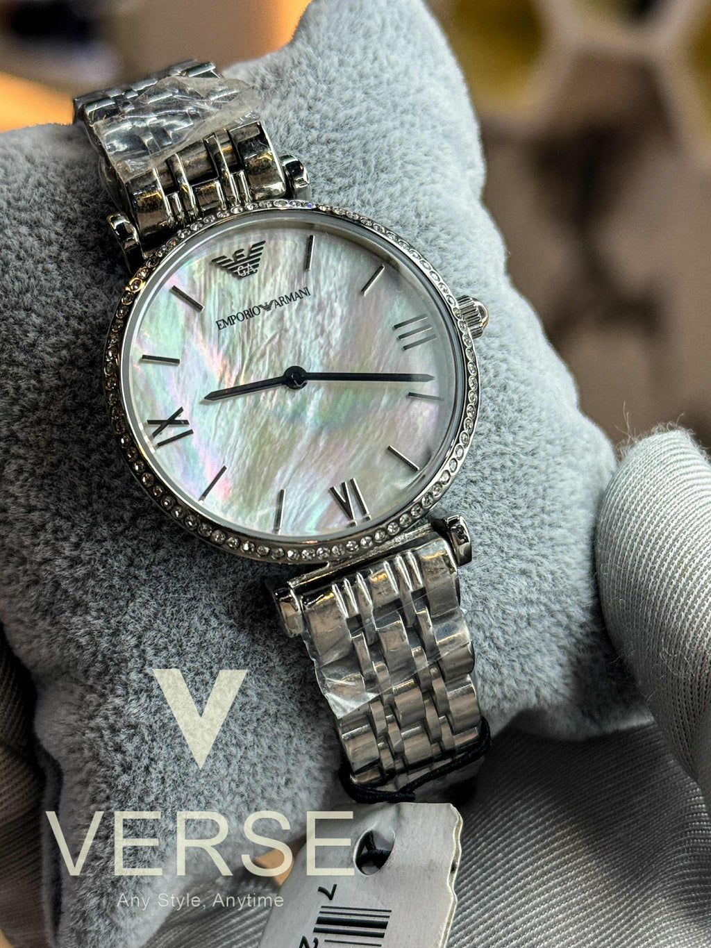 Emporio Armani AR1779 Women’s Pink Mother-of-Pearl Dial Stainless Steel Watch| Emporio Armani AR1779