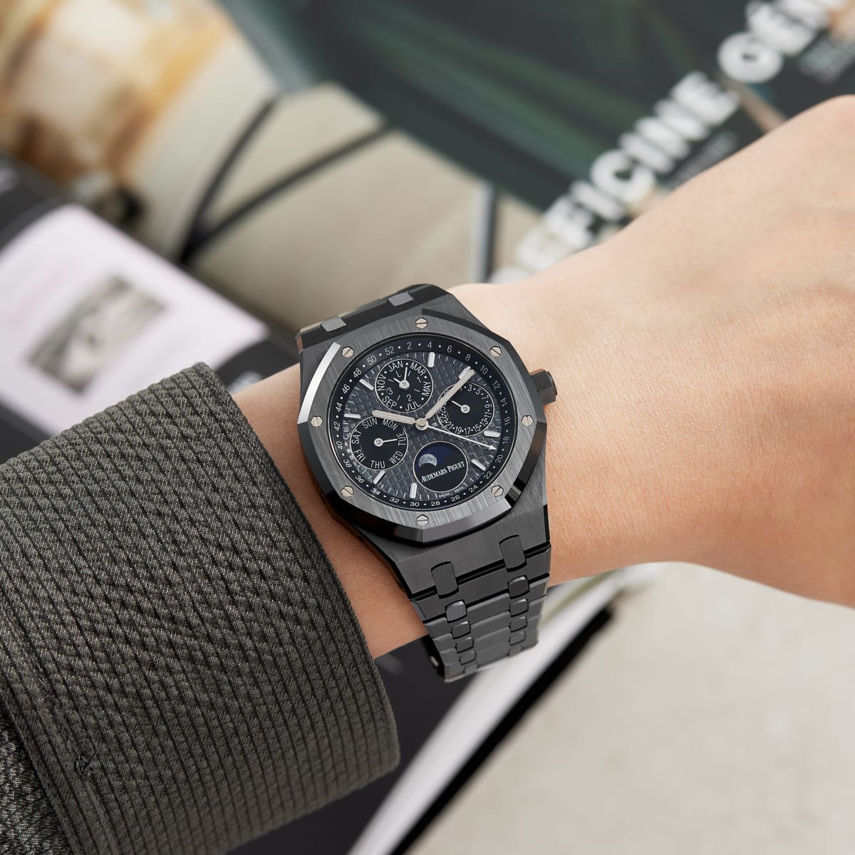 Audemars Piguet Royal Oak Perpetual Calendar Slate Black Dial 41mm 26579CE FULL SET MASTER