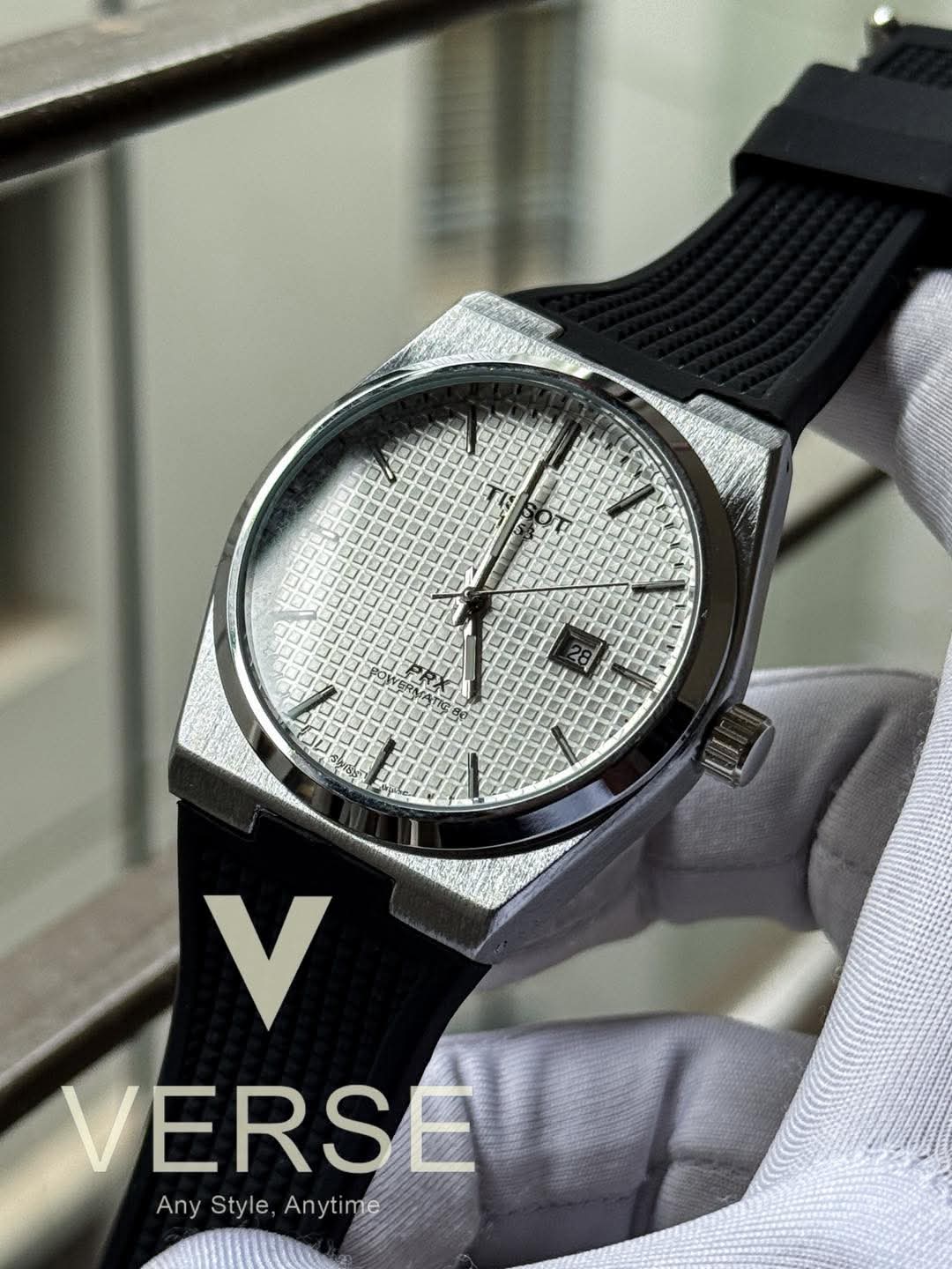Tissot PRX Powermatic 80 White Waffle Dial