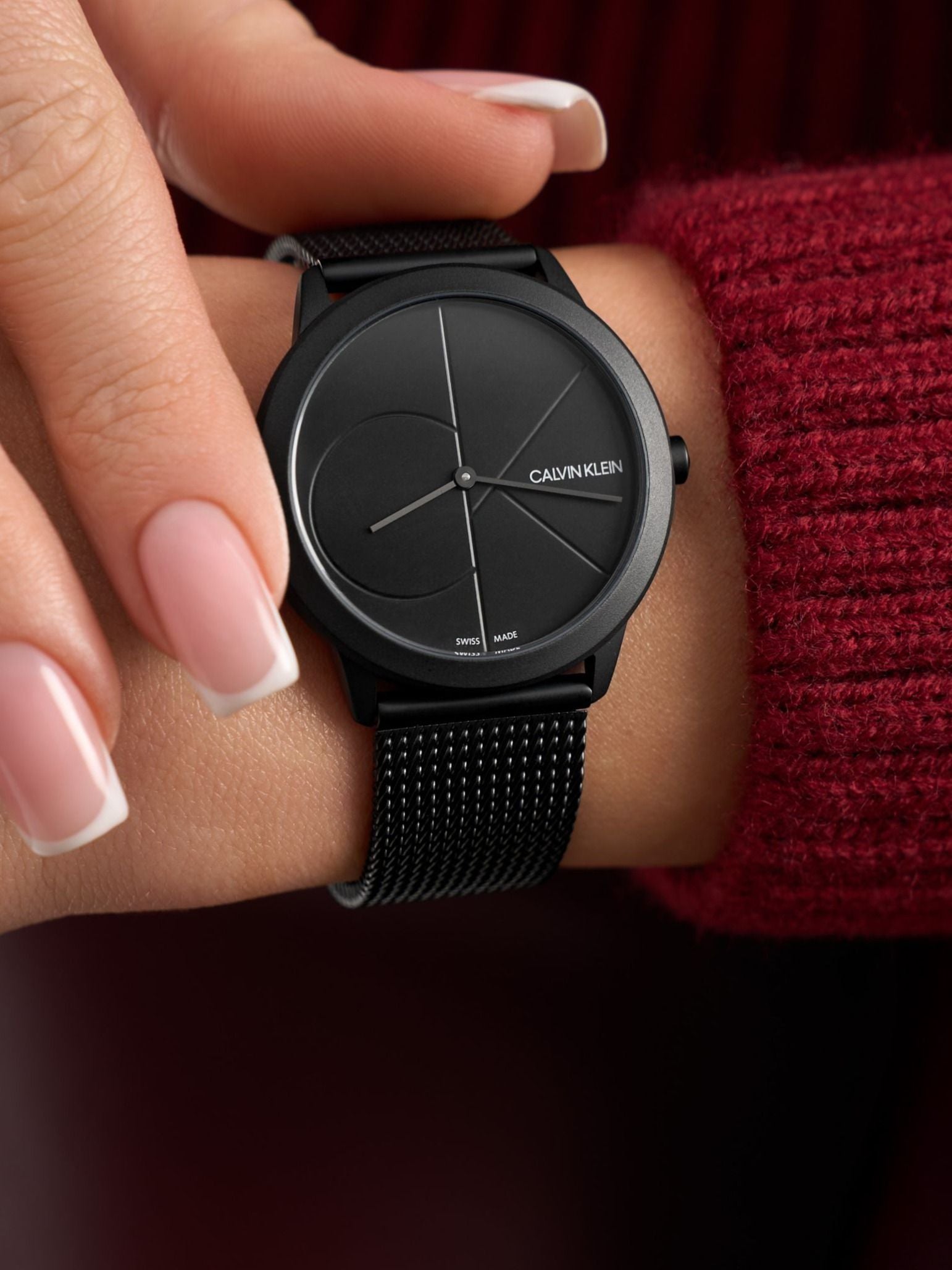 Calvin Klein Minimal K3M5245X Women’s Black PVD Mesh Watch – 35 mm| Calvin Klein Minimal K3M5245X