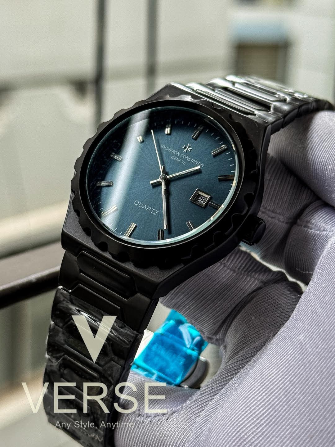 Vacheron Constantine Quartz Black Chain Blue Dial AA