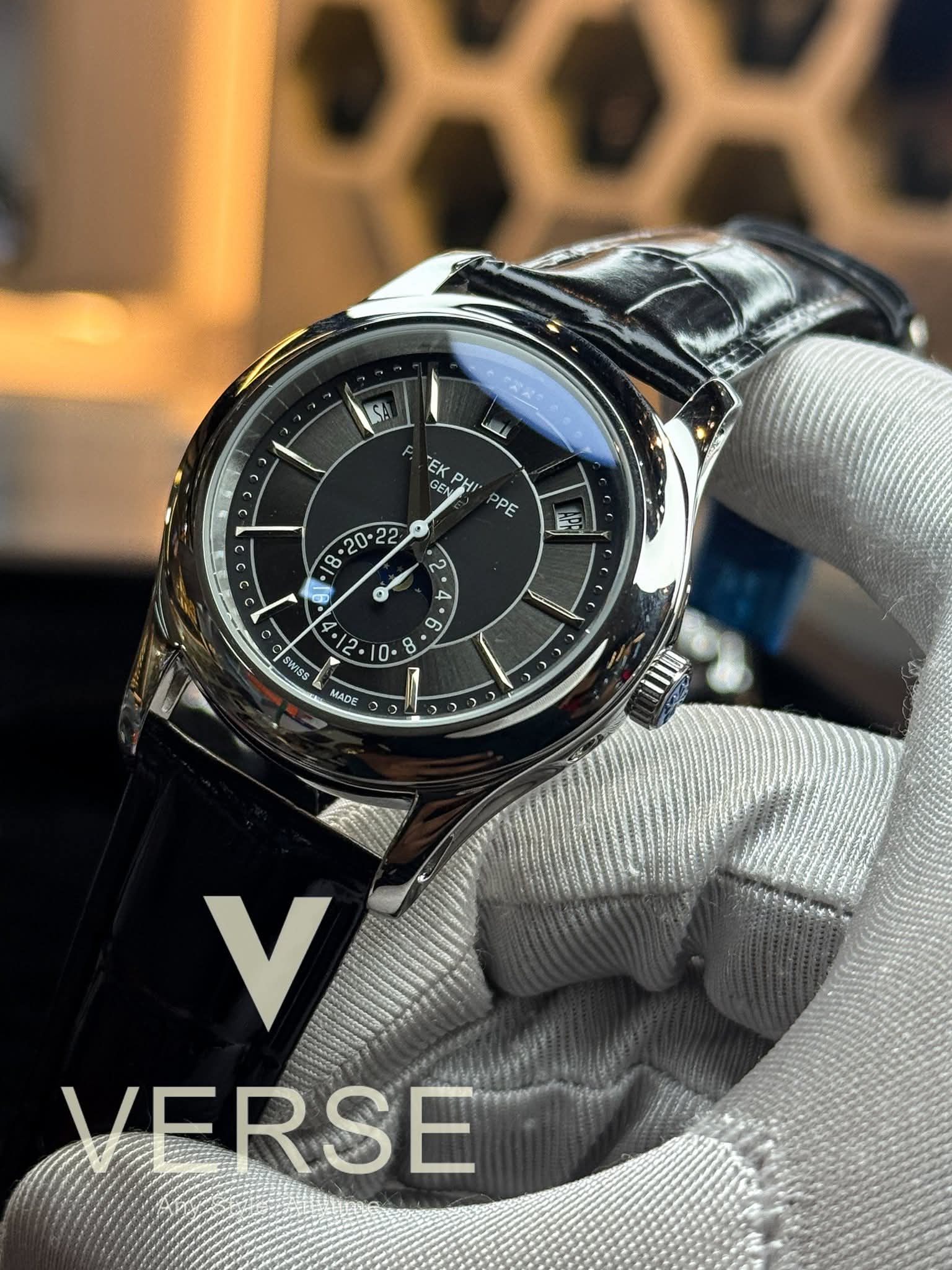 Patek Philippe Complications Annual Calendar 40mm Black Two-Tone Dial Euro