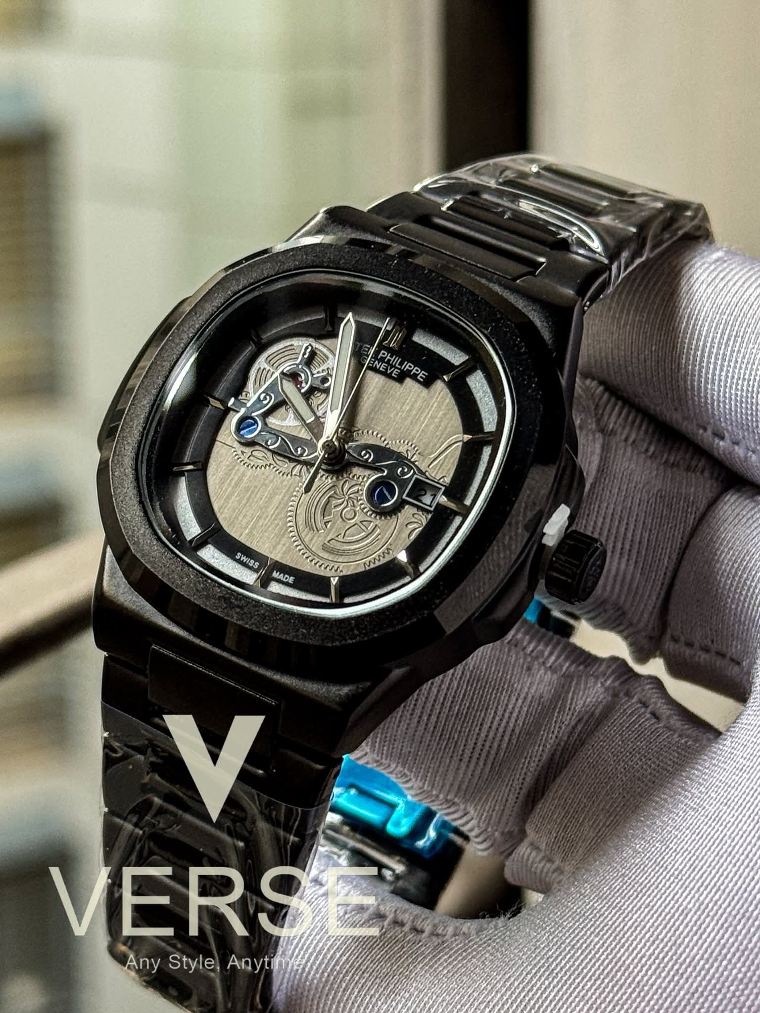 Patek Philippe Nautilus New Dial Black Chain AA