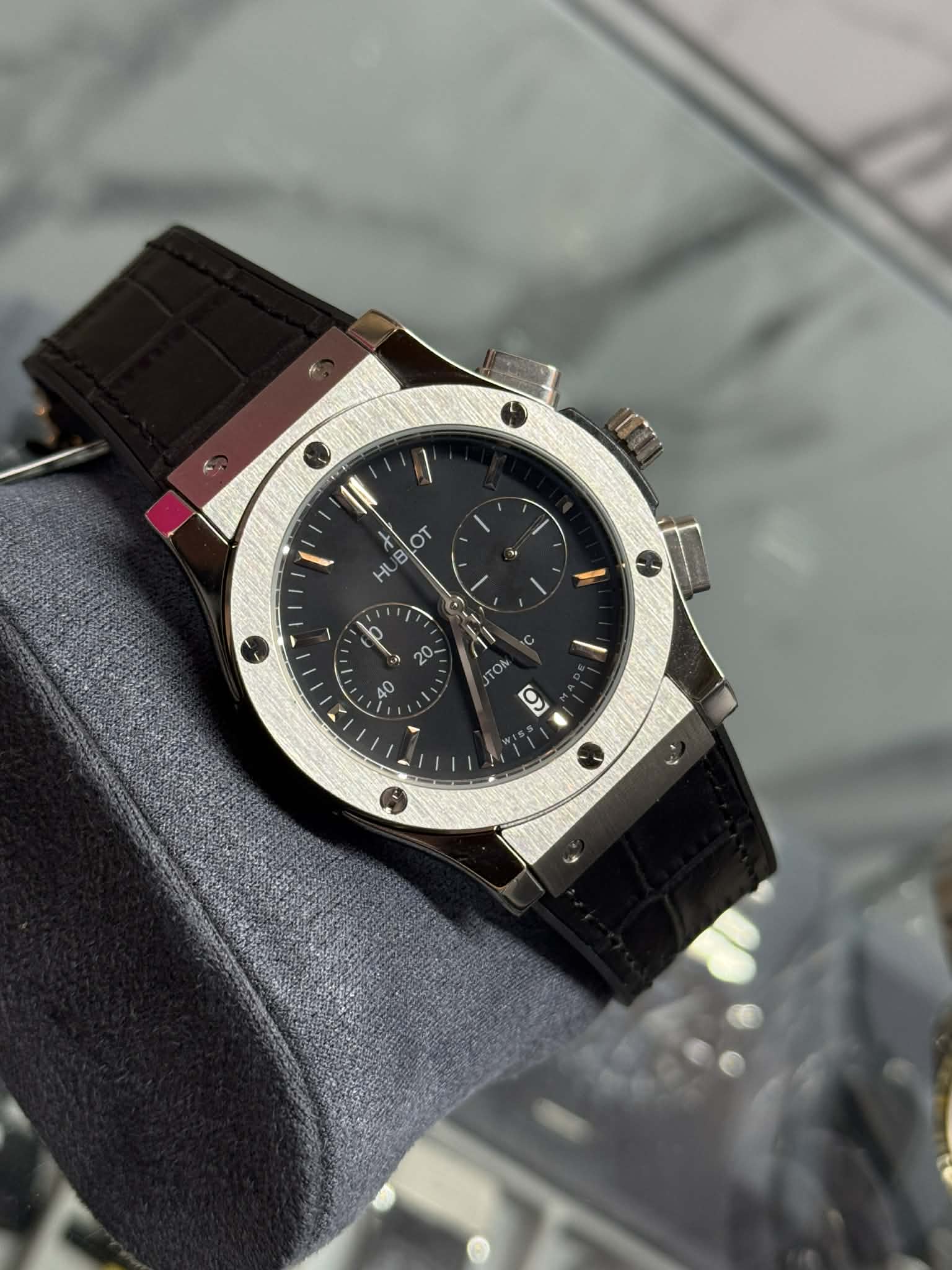 Hublot Classic Fusion Chronograph | Black Belt-Dial Triple A
