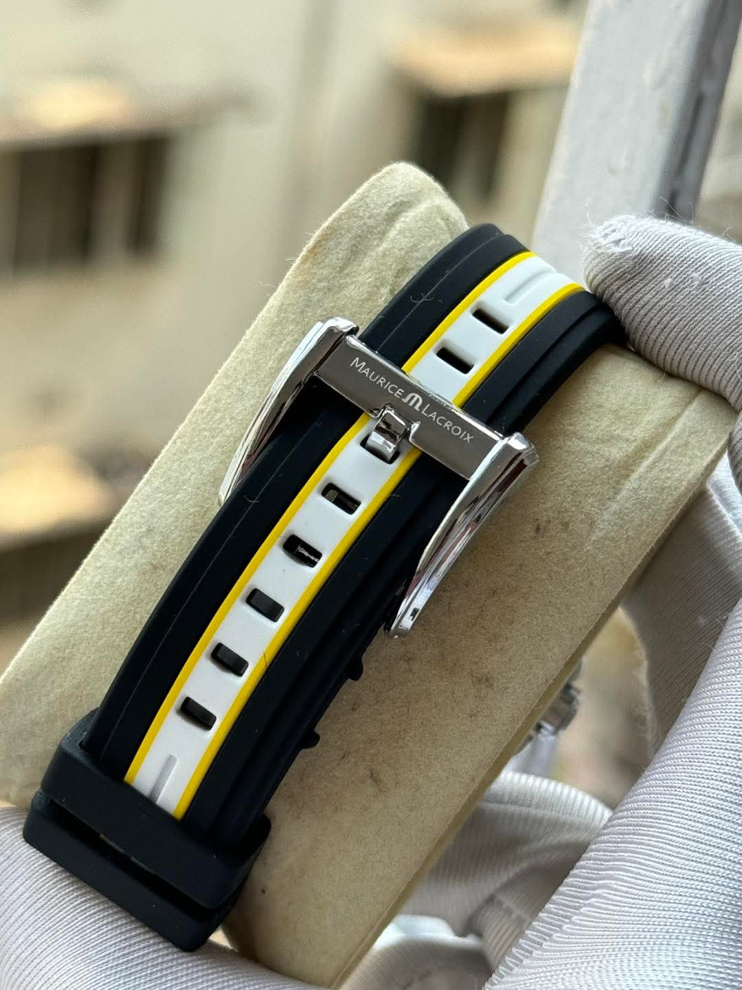 Maurice Lacroix Aikon Chronograph Special Edition Black Yellow Belt AA