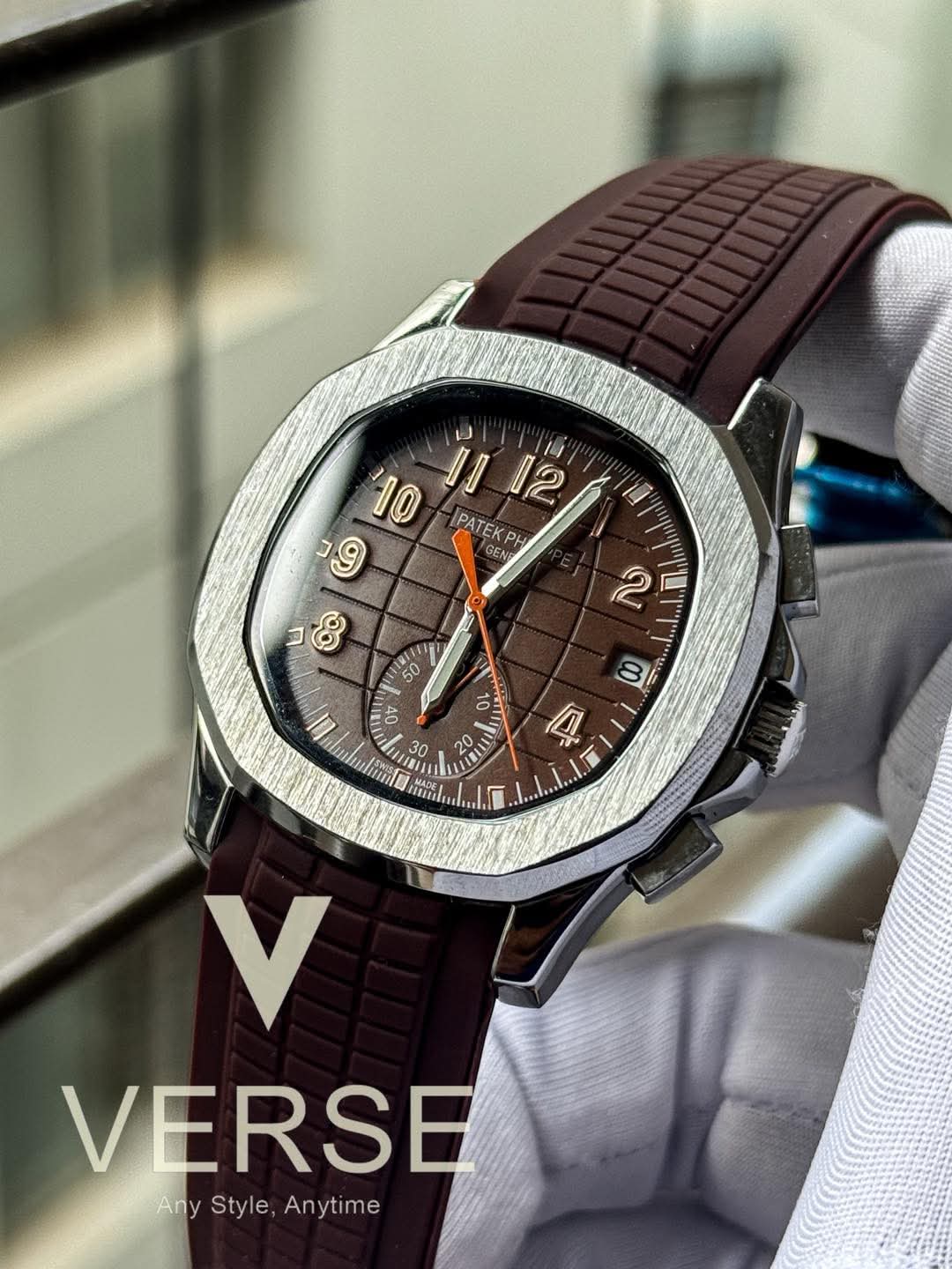 Patek Philippe AQUANAUT Maroon Belt AA