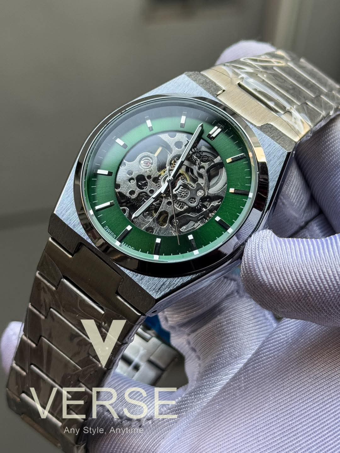 Tissot Powermatic 80 Automatic Skeleton Green Dial AA