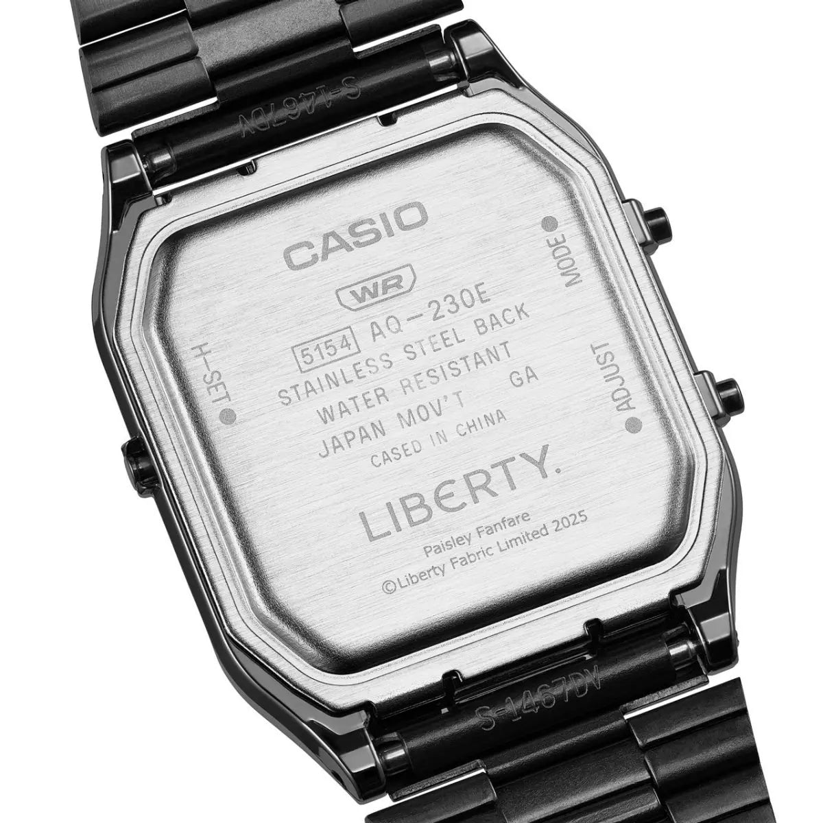 Casio Vintage AQ-230EBLT-1A Liberty Edition Men's Black Stainless Steel Watch | AQ-230EBLT-1A