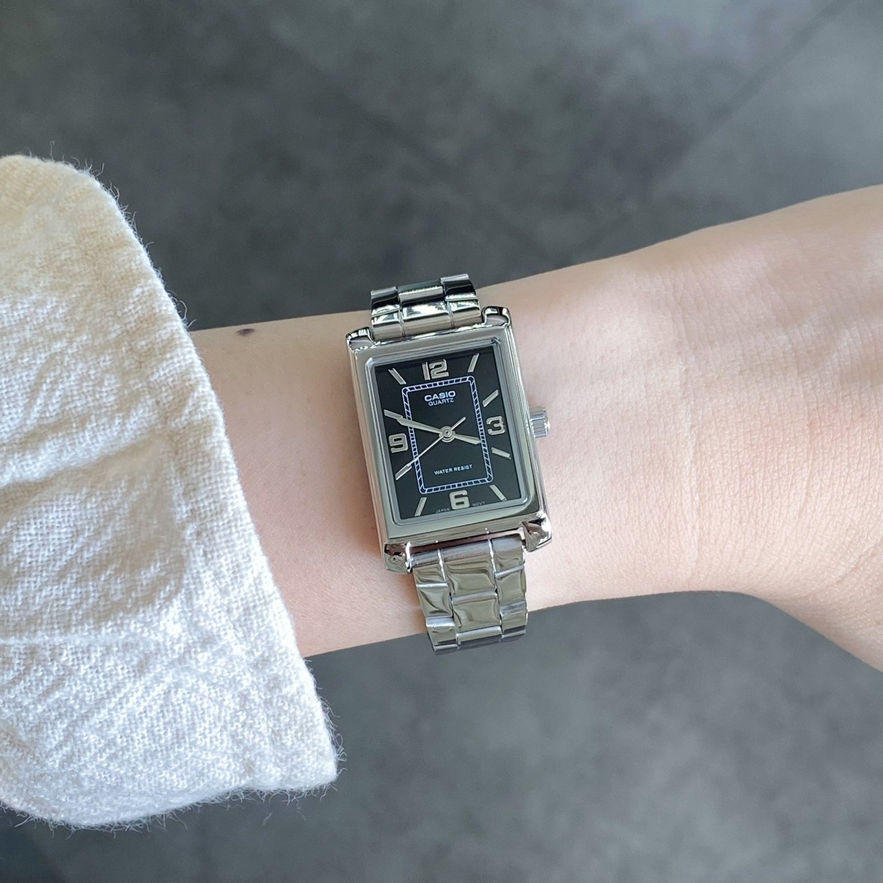 Casio LTP-1234DD-1ADF Black Dial Women's Stainless Steel Watch | Casio LTP-1234DD-1ADF