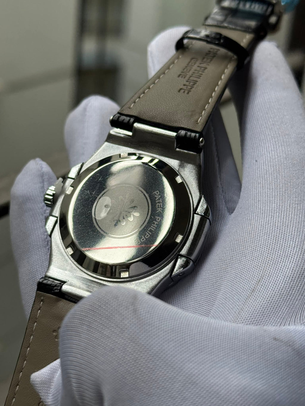 Patek Philippe Nautilus Navy-Blue Belt Silver Case Sunburst Blue Dial Quartz AA