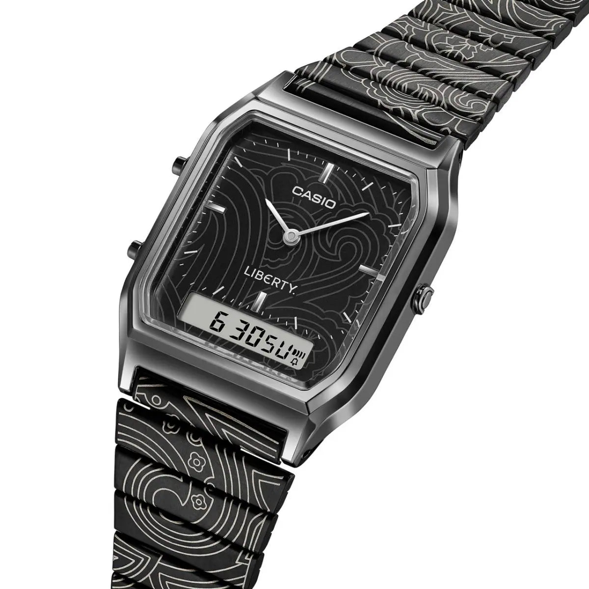Casio Vintage AQ-230EBLT-1A Liberty Edition Men's Black Stainless Steel Watch | AQ-230EBLT-1A