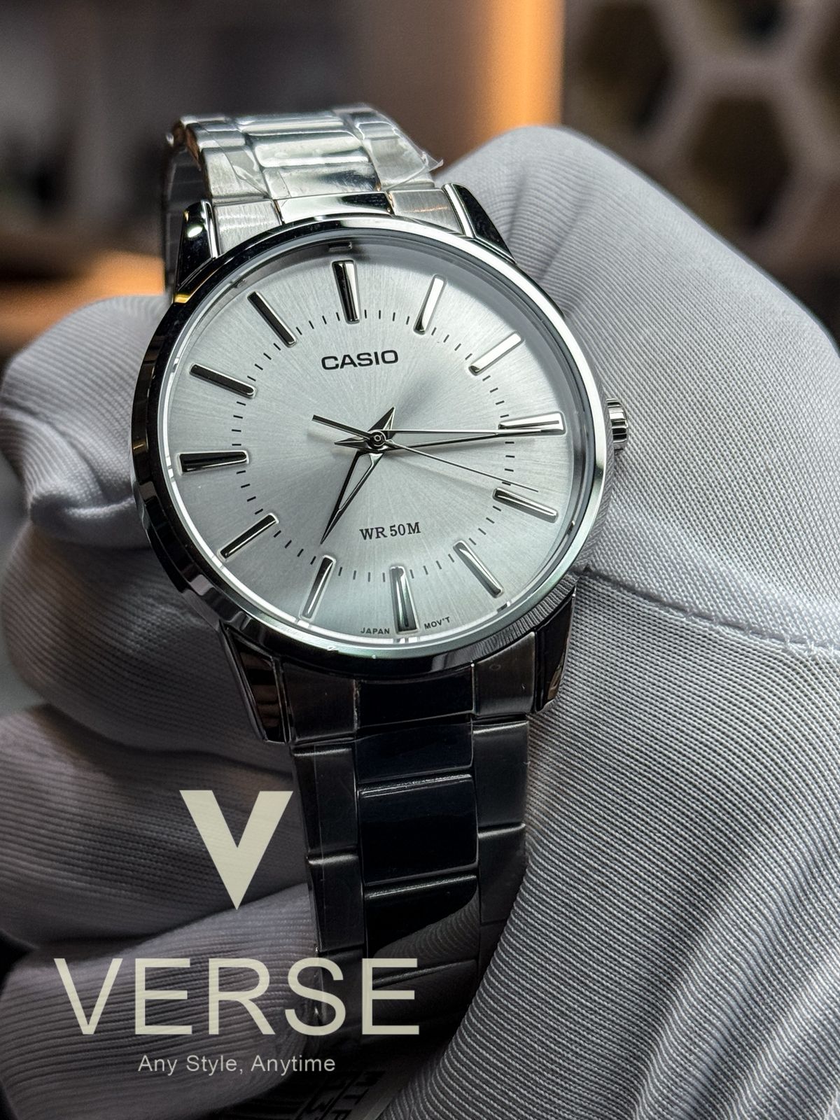 Casio MTP-1303D-7AVDF Men’s Silver Stainless Steel Watch with White Dial| Casio MTP-1303D-7AVDF