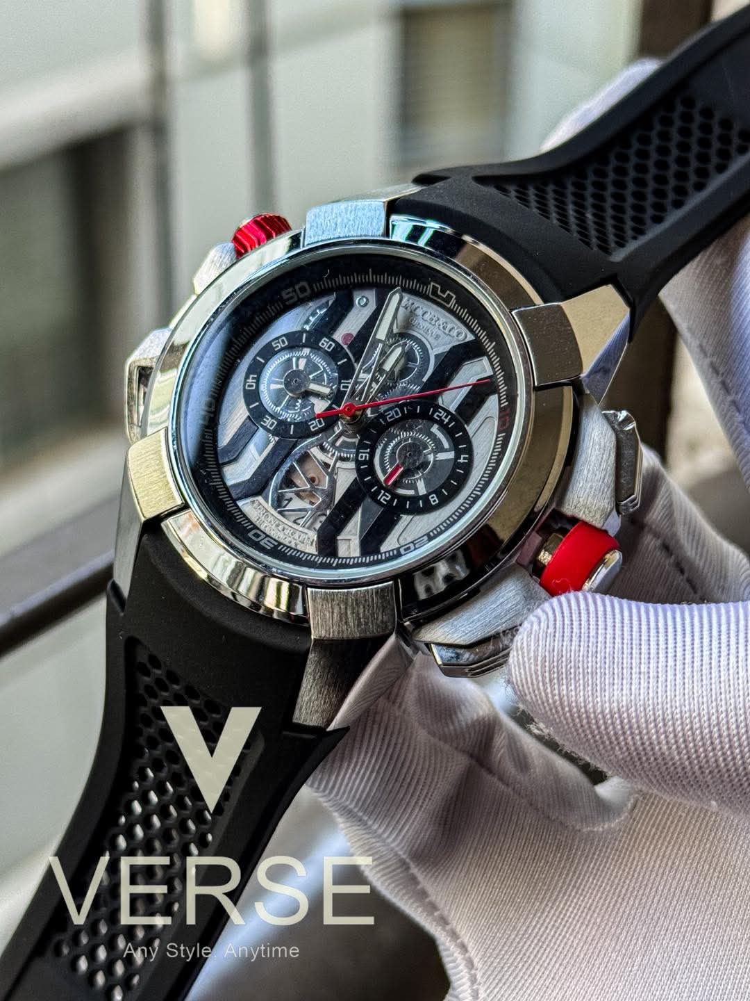 JACOB & CO EPICxCHRONO Black Belt Grey Dial AA