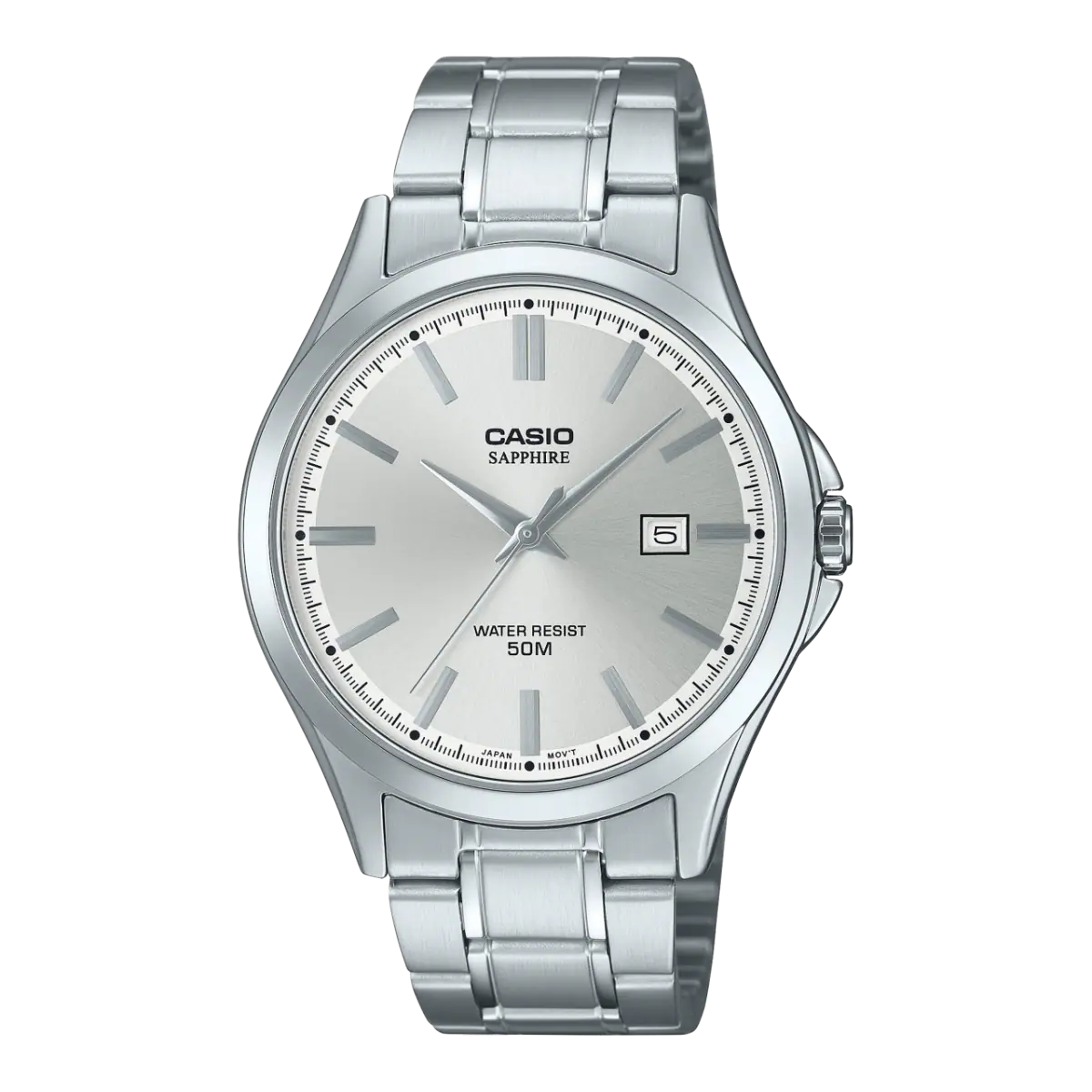 Casio MTS-115D-7AV Sapphire White Dial Men's Stainless Steel Watch | Casio MTS-115D-7AV