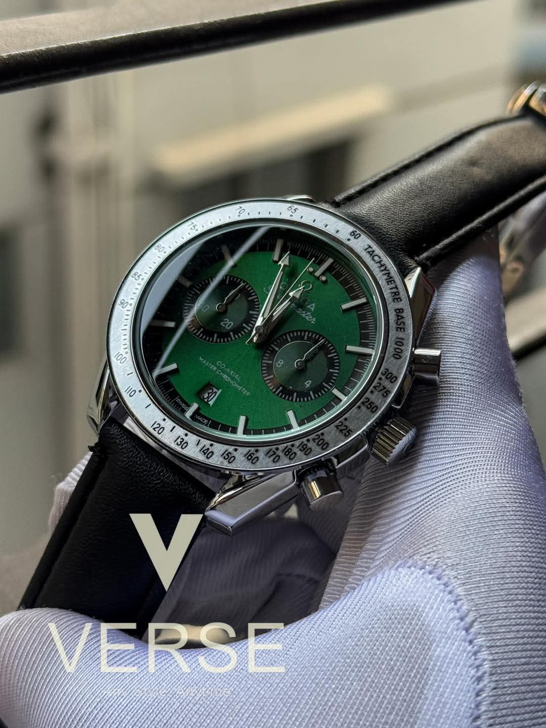 Omega Speedmaster 57 Black Belt Green Dial AA