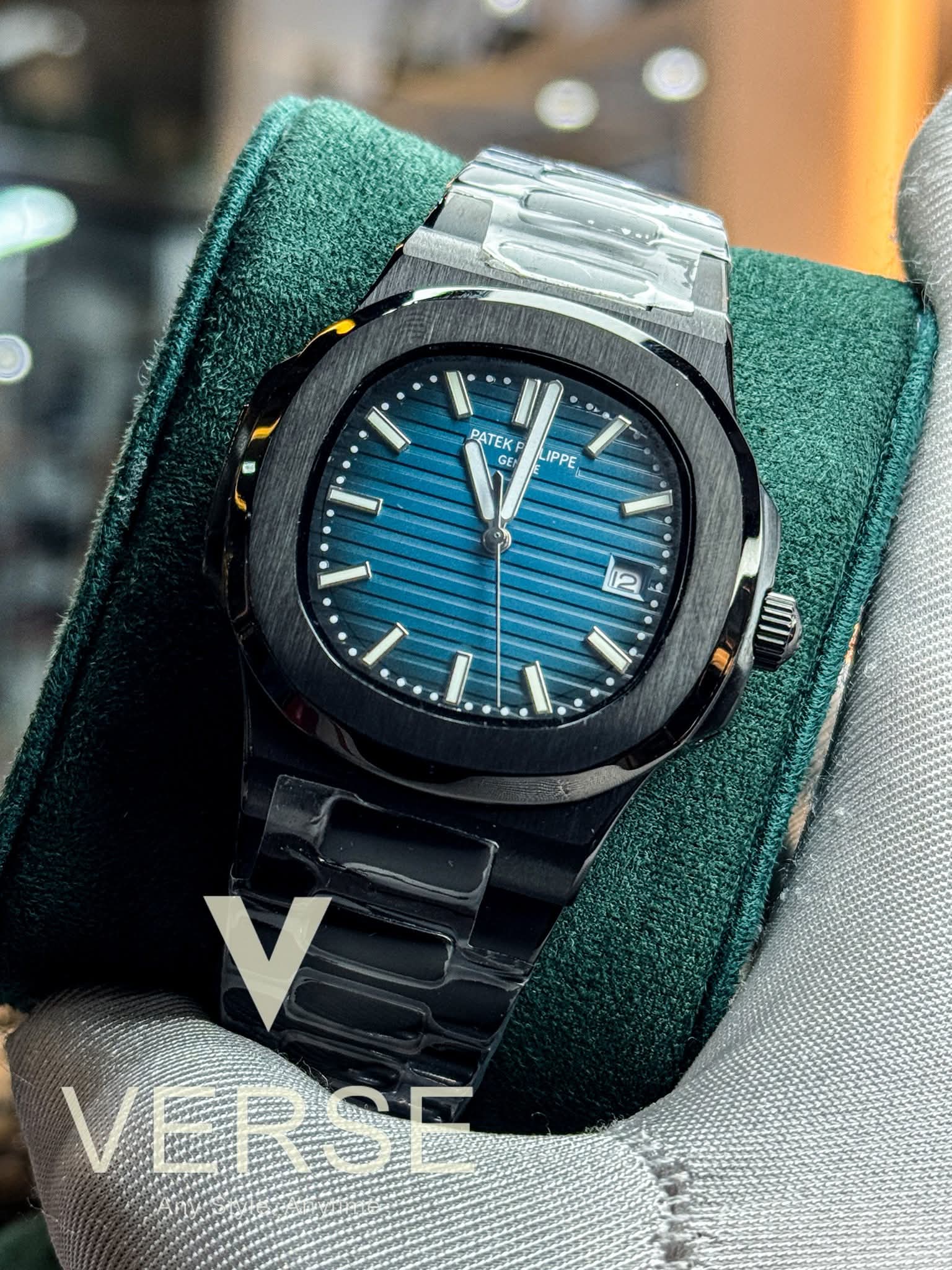 Patek Philippe Nautilus Automatic Black Chain - Blue Dial Triple A