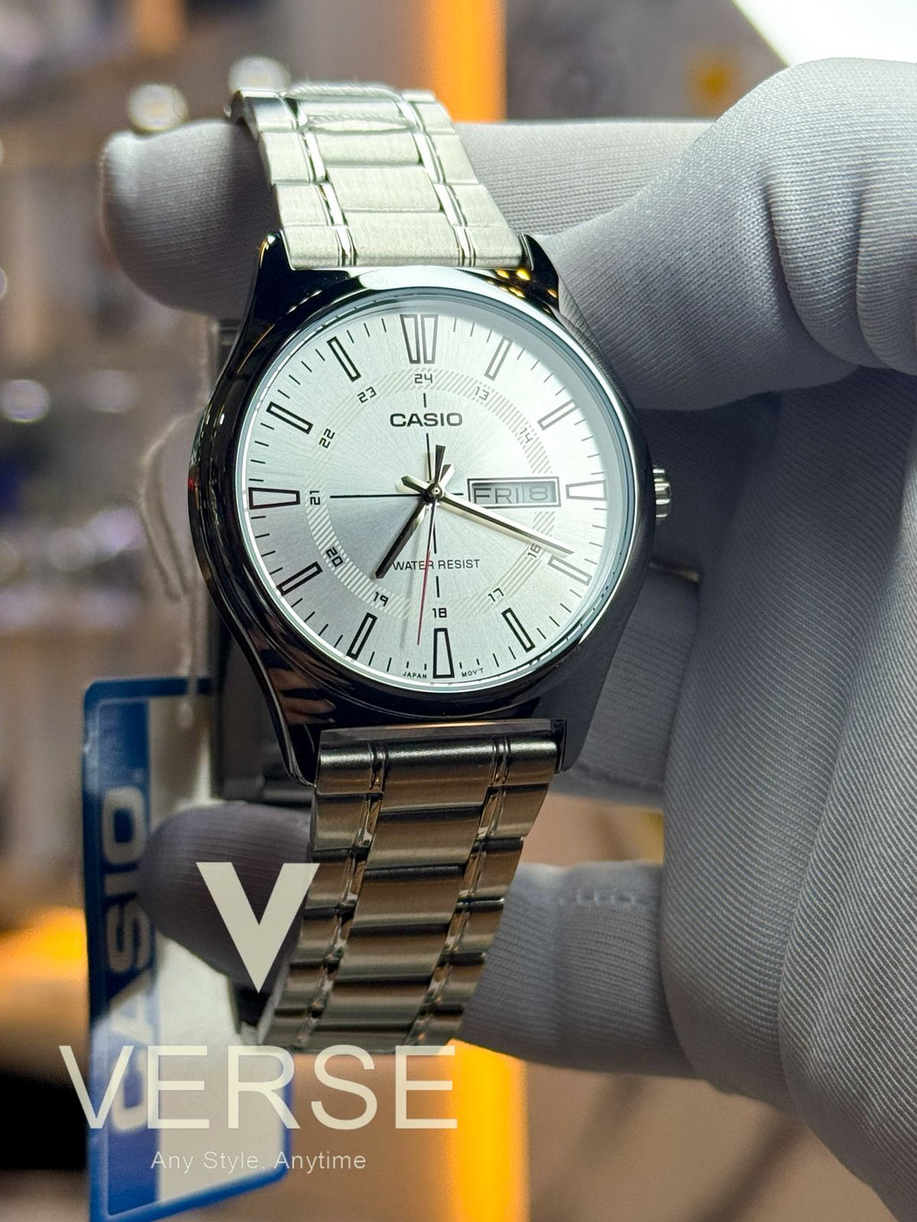 Casio MTP-V006D-7CUDF Men’s Silver Stainless Steel Watch with Silver Dial| Casio MTP-V006D-7CUDF