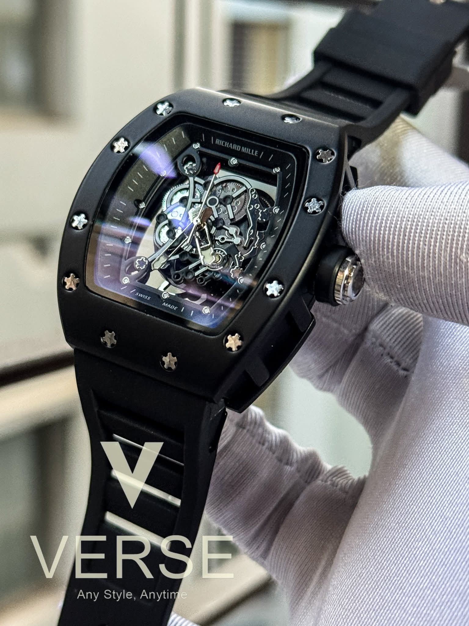 Richard Mille RM-055 Bubba Watson Black Case Black Belt AA