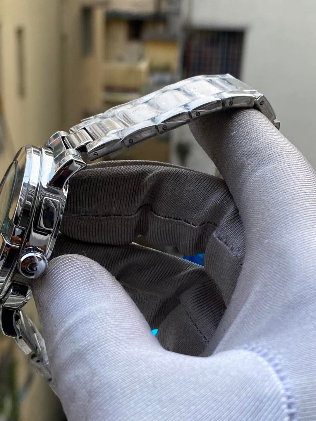 Gucci G-Chronograph Silver Chain Black Dial AA