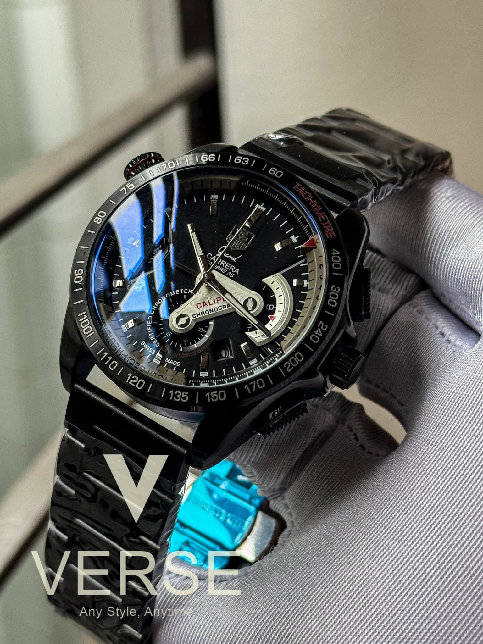 TAGHEUER Calibre 36 Black Chain Black Dial AA