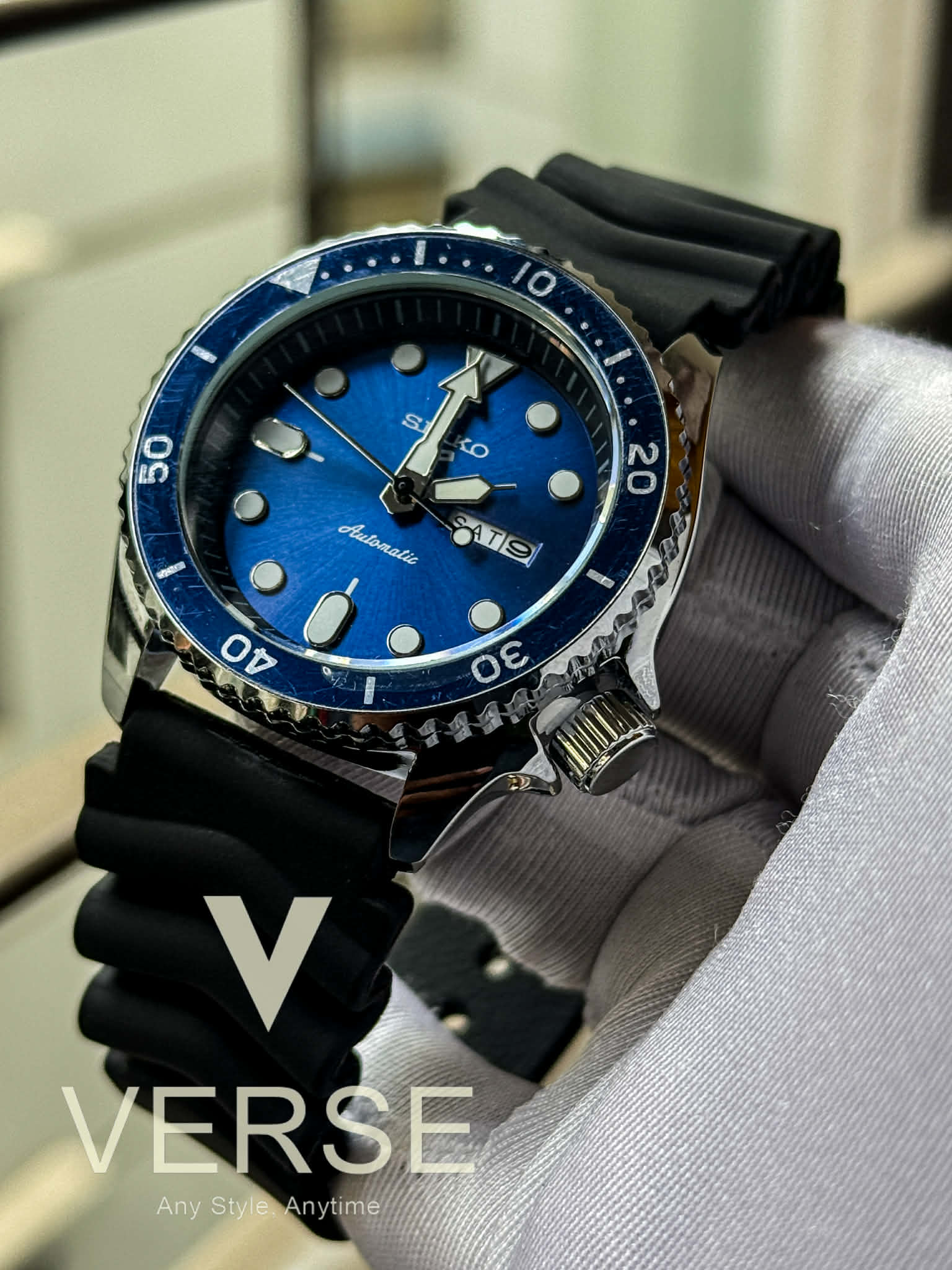 Seiko 5-Sports SKX Sweep "Ocean-Blue" AA | Free Nato Strap Offer
