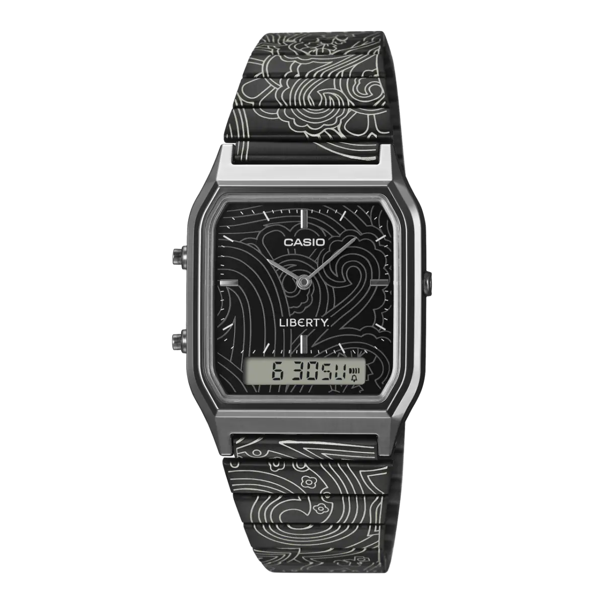 Casio Vintage AQ-230EBLT-1A Liberty Edition Men's Black Stainless Steel Watch | AQ-230EBLT-1A