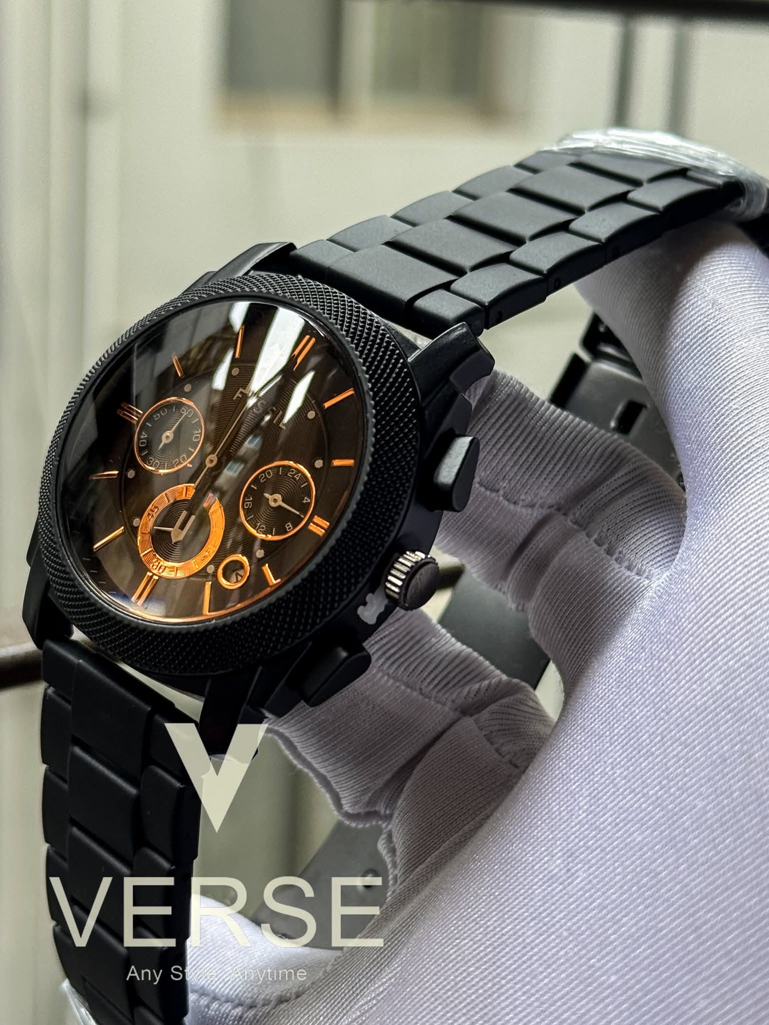 Fossil FS4682 Chain Chronograph Brown Glass AA