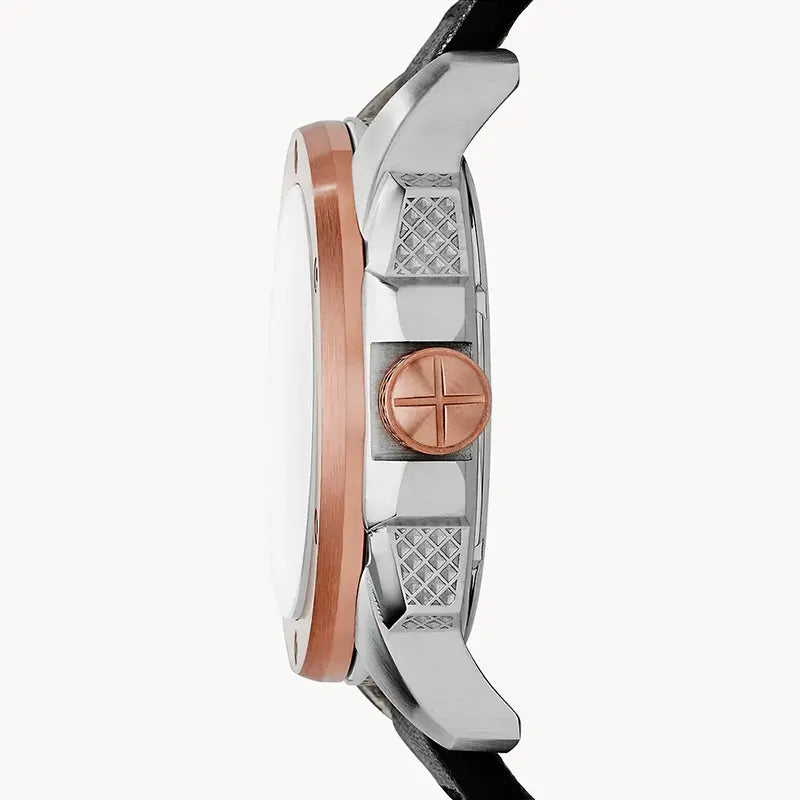 Fossil ME3082 Modern Machine Automatic Black Leather Men’s Watch| Fossil ME3082