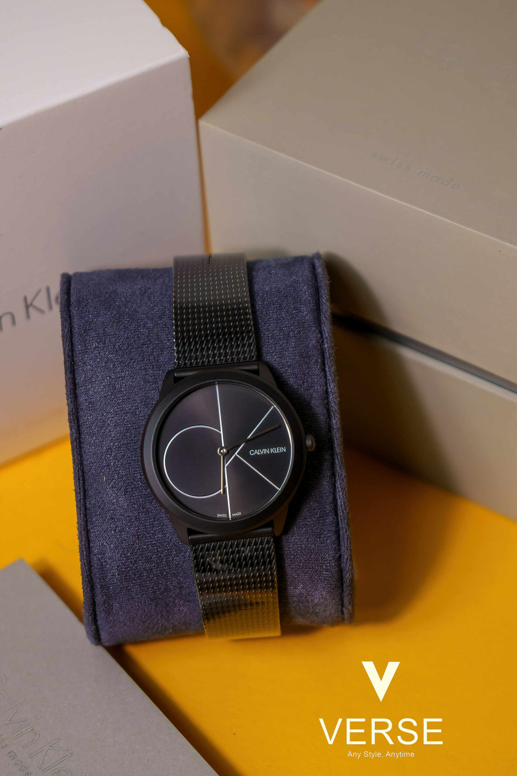 Calvin Klein Minimal K3M5245X Women’s Black PVD Mesh Watch – 35 mm| Calvin Klein Minimal K3M5245X