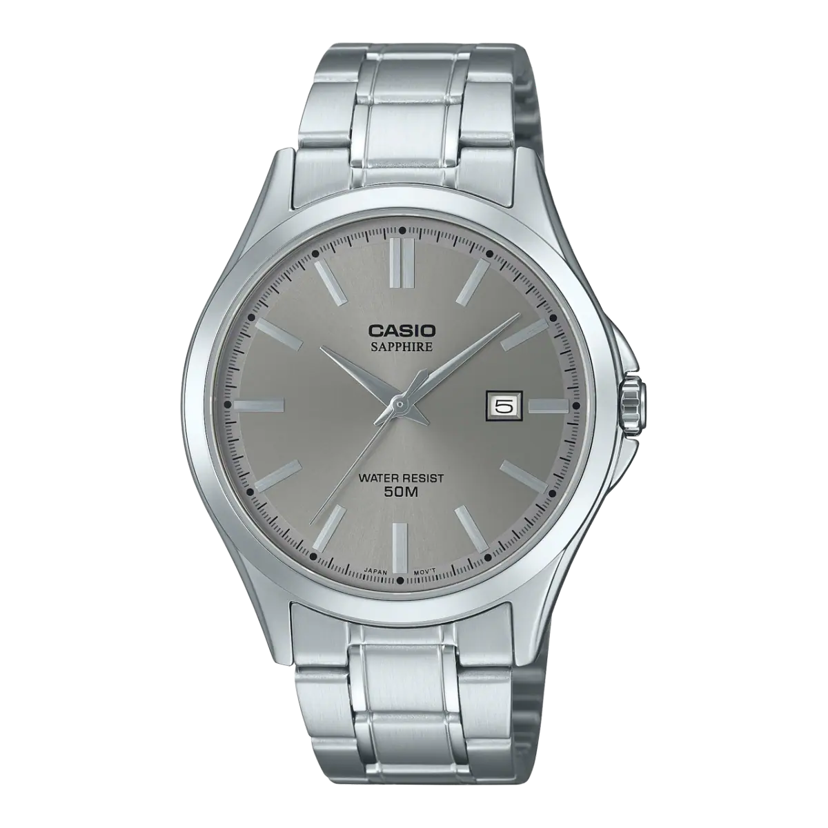 Casio MTS-115D-8AV Sapphire Grey Dial Men's Stainless Steel Watch | Casio MTS-115D-8AV