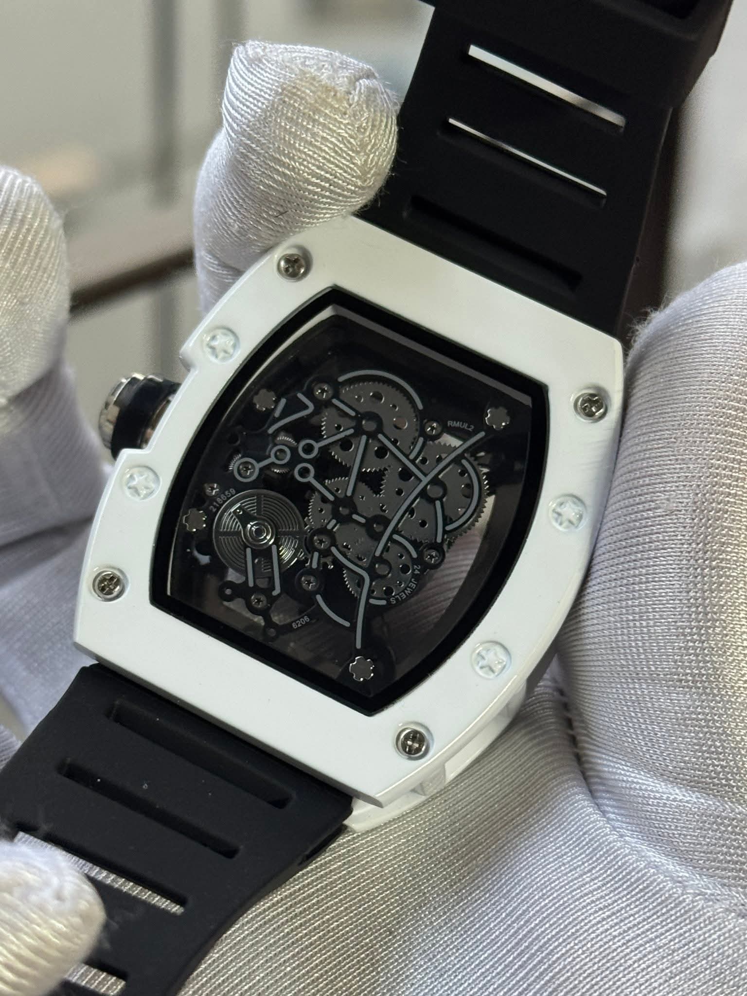 Richard Mille RM-055 Bubba Watson White Case Black Belt AA