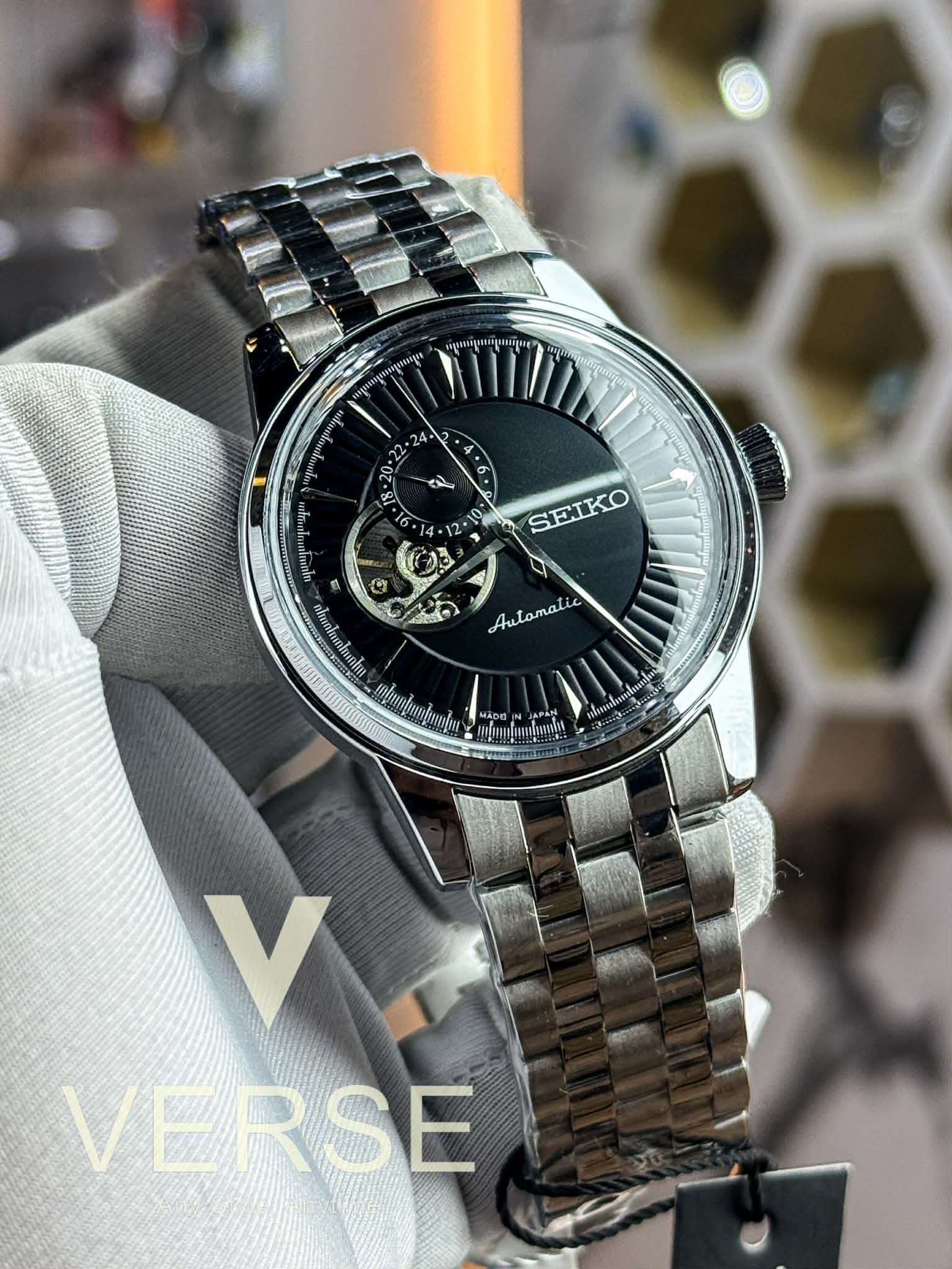 Seiko Presage Open Heart Automatic | Black Dial - Semi Triple A