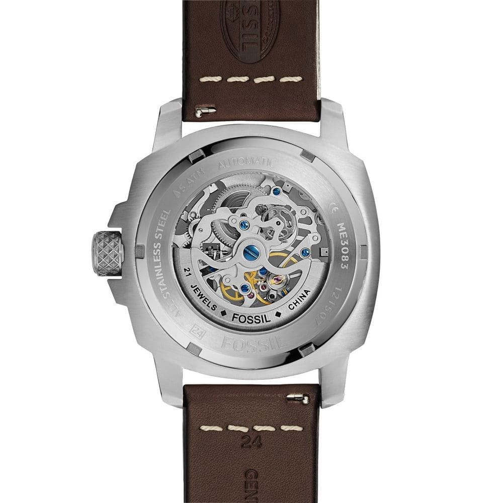 Fossil ME3083 Modern Machine Automatic Brown Leather Men’s Watch| Fossil ME3083