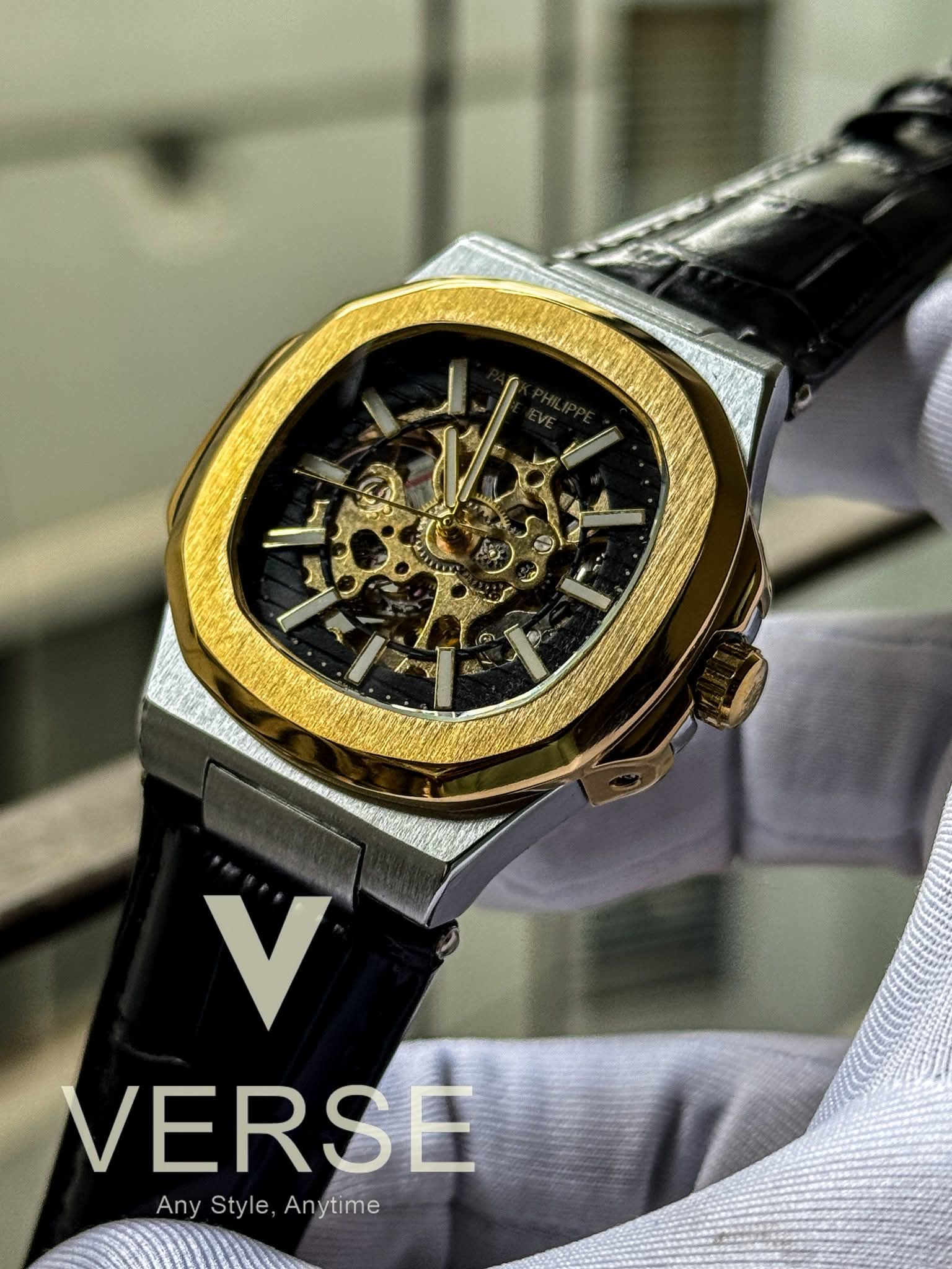 Patek Philippe Nautilus Two-Tone Automatic Black Belt AA