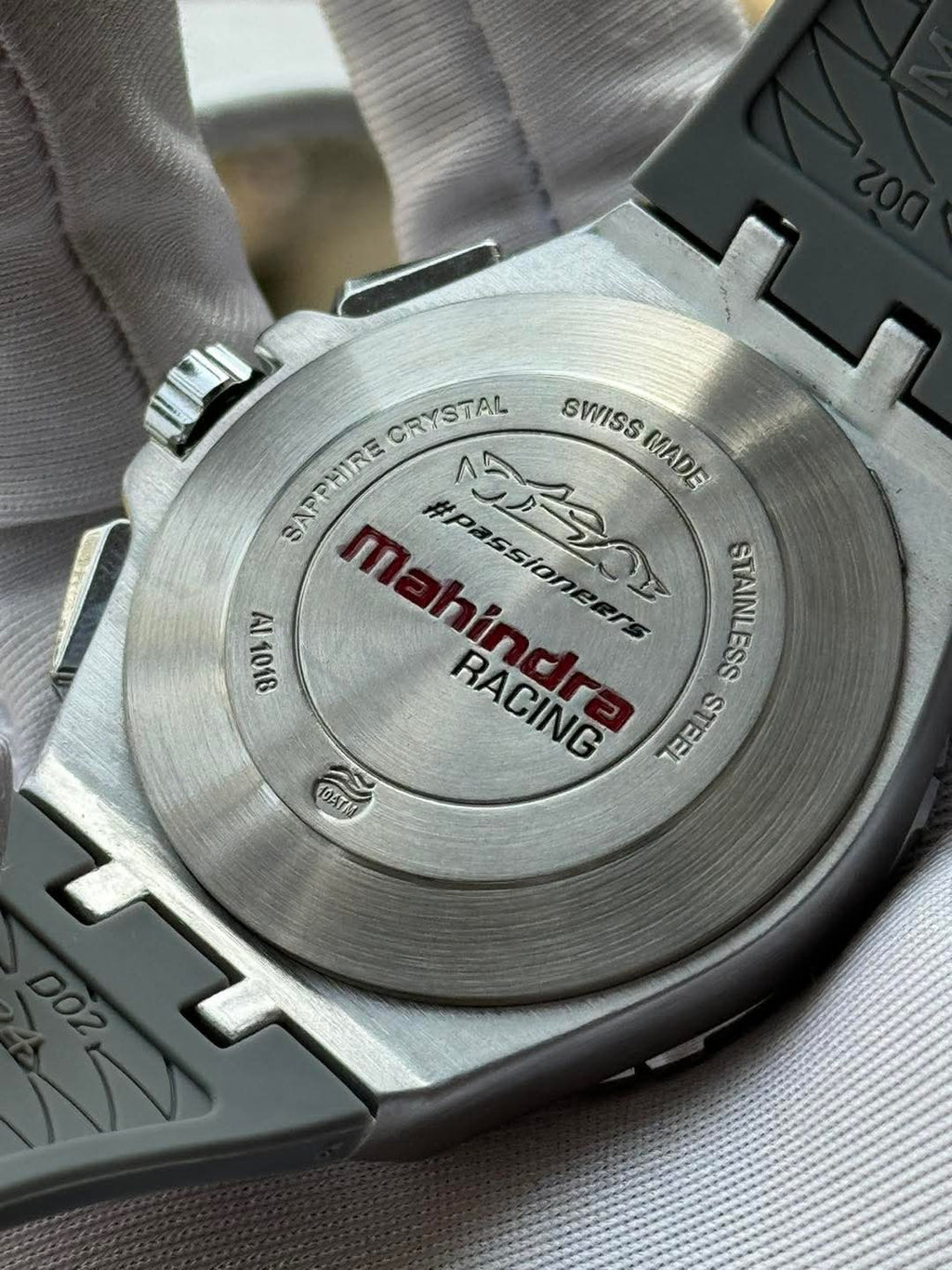 Maurice Lacroix Aikon Chronograph Mahindra Racing Edition Grey Red Belt AA